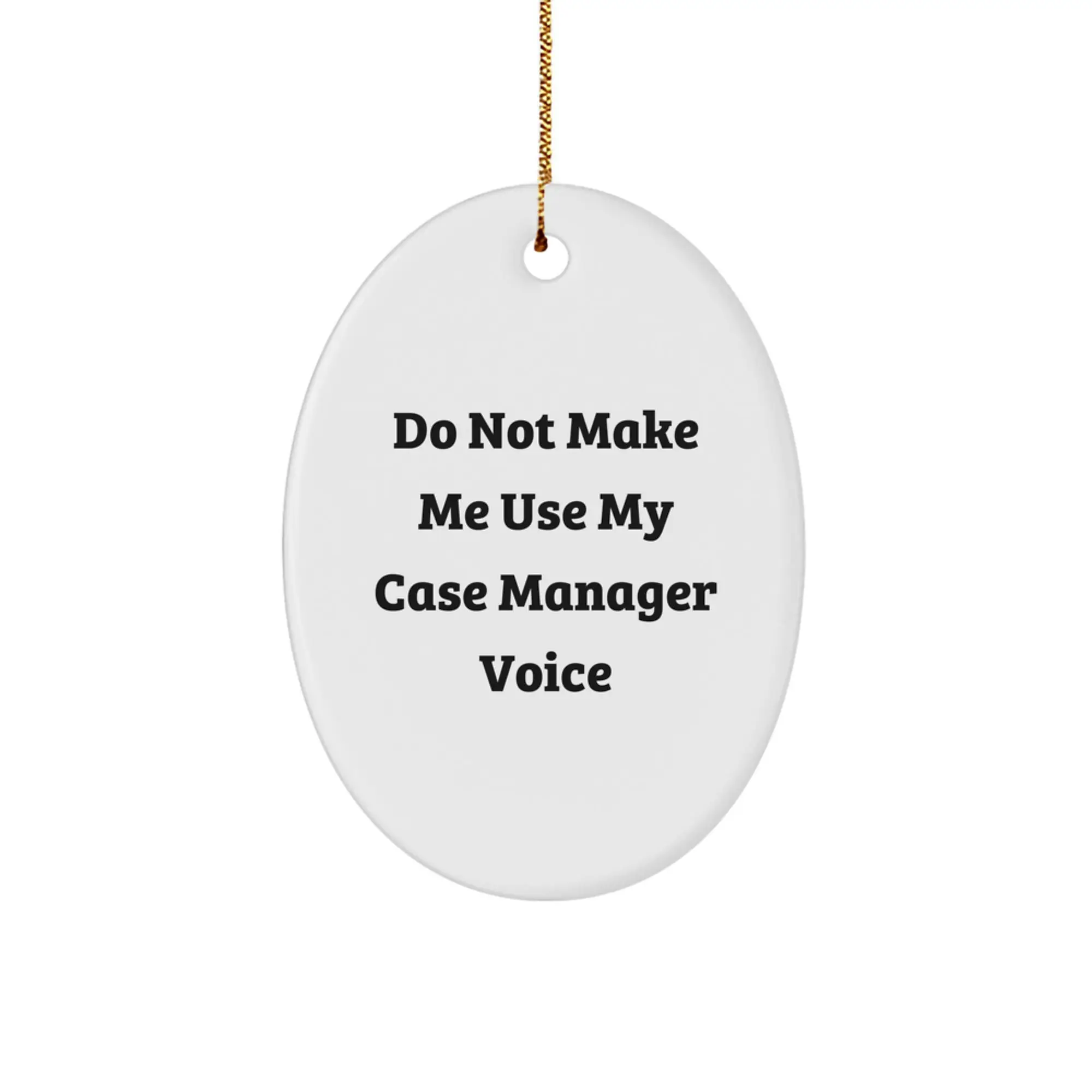 Favorite Case Manager Oval Ornament for Kids Christmas Joyful Gift - Image 1