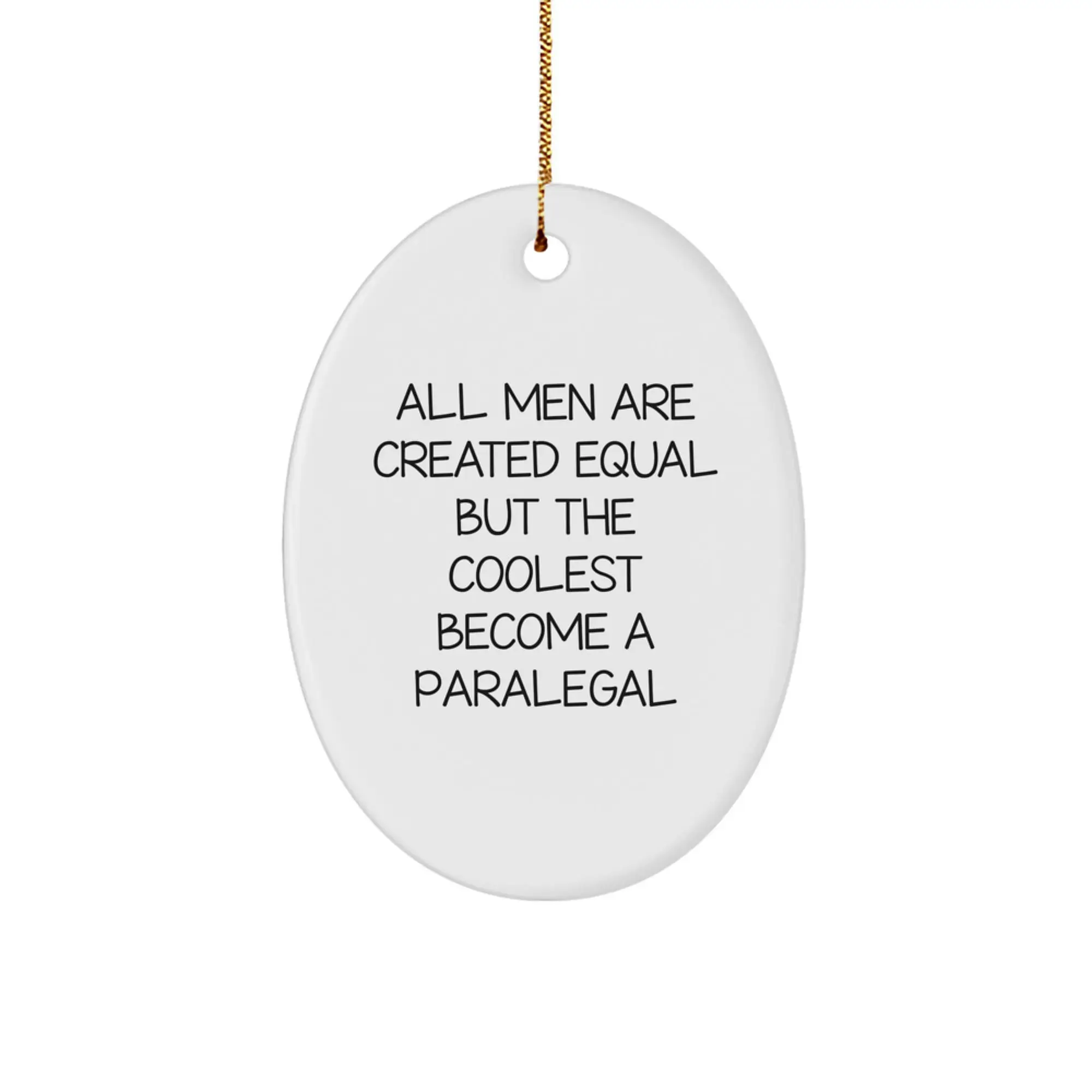 Christmas Gift Oval Ornament for Her – Paralegal Keepsake Present - Image 1