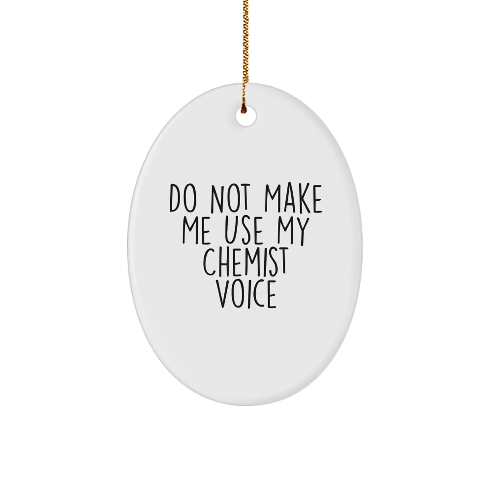 Chemist Oval Christmas Ornament Idea Gift for Coworkers - Image 1