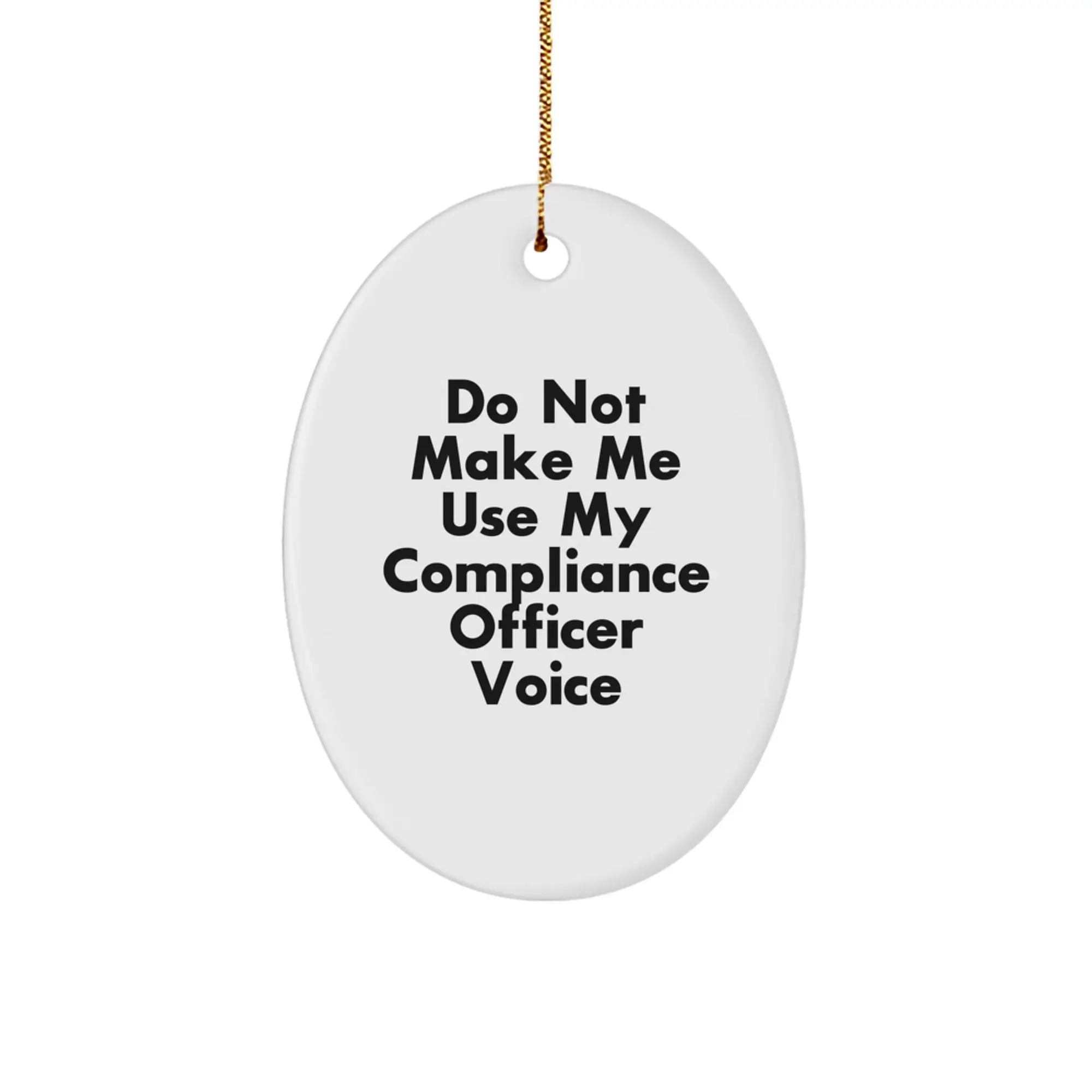 Oval Compliance Officer Christmas Ornament Gift for Coworkers Idea - Image 1