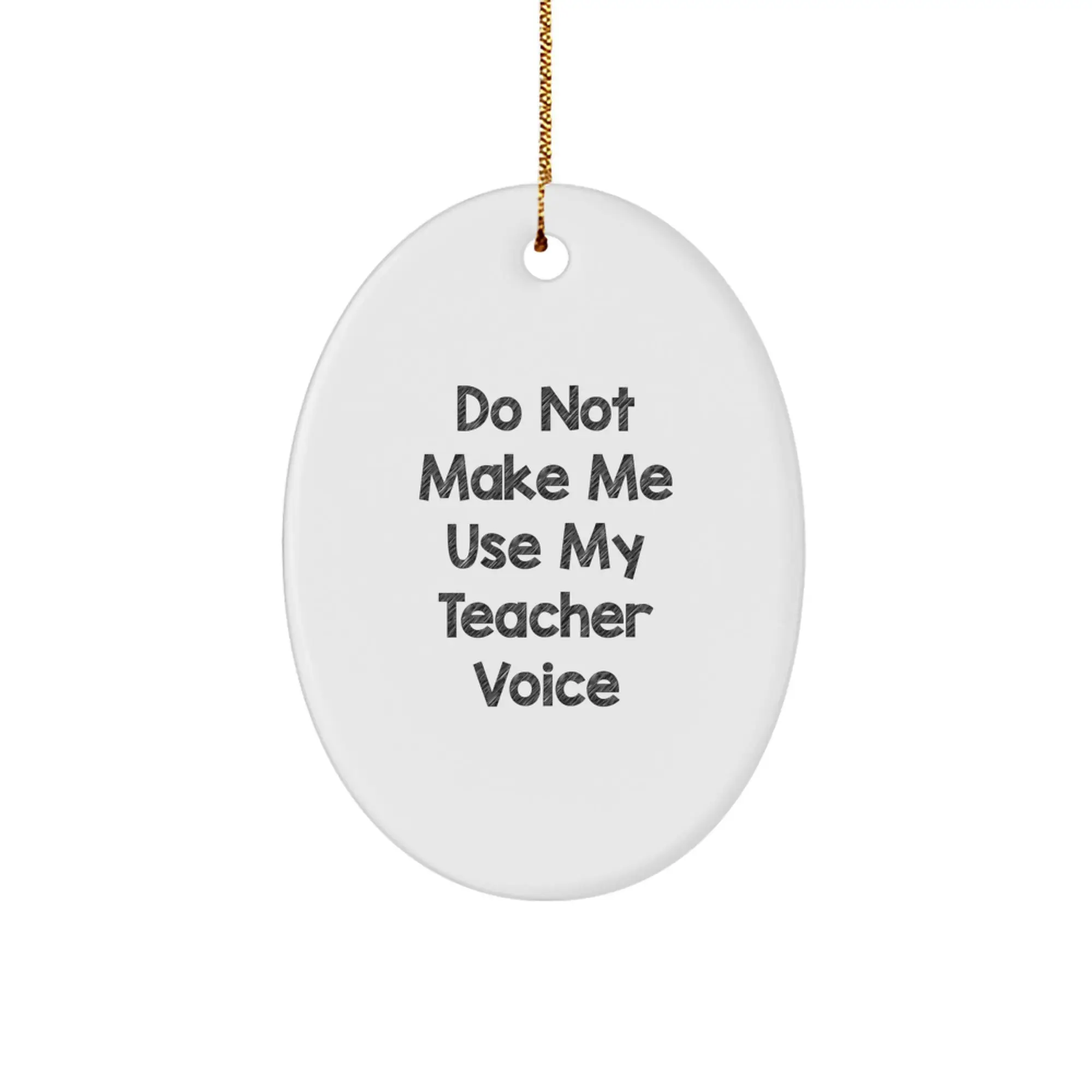 Christmas Gift for Her Teacher Present Oval Ornament - Image 1