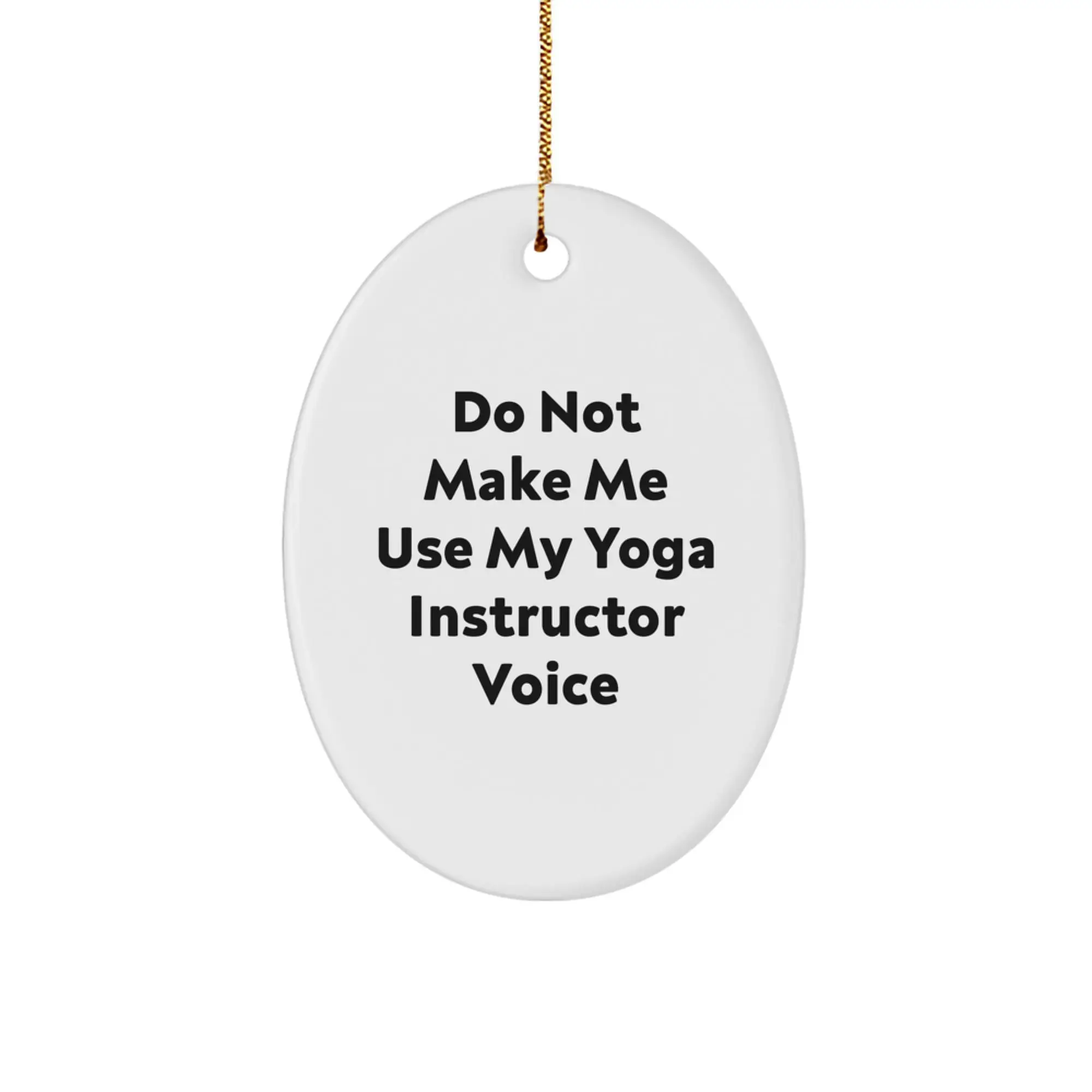 Christmas Gift for Her Yoga Instructor Oval Ornament Present - Image 1