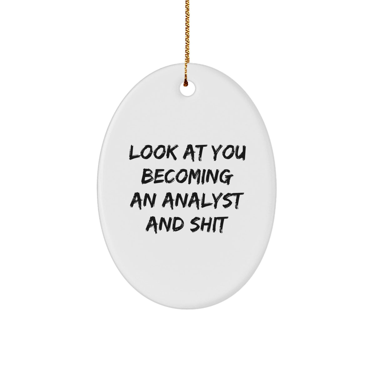 Christmas Ornament for Her Look At You Becoming An Analyst And Shit Gift - Image 1