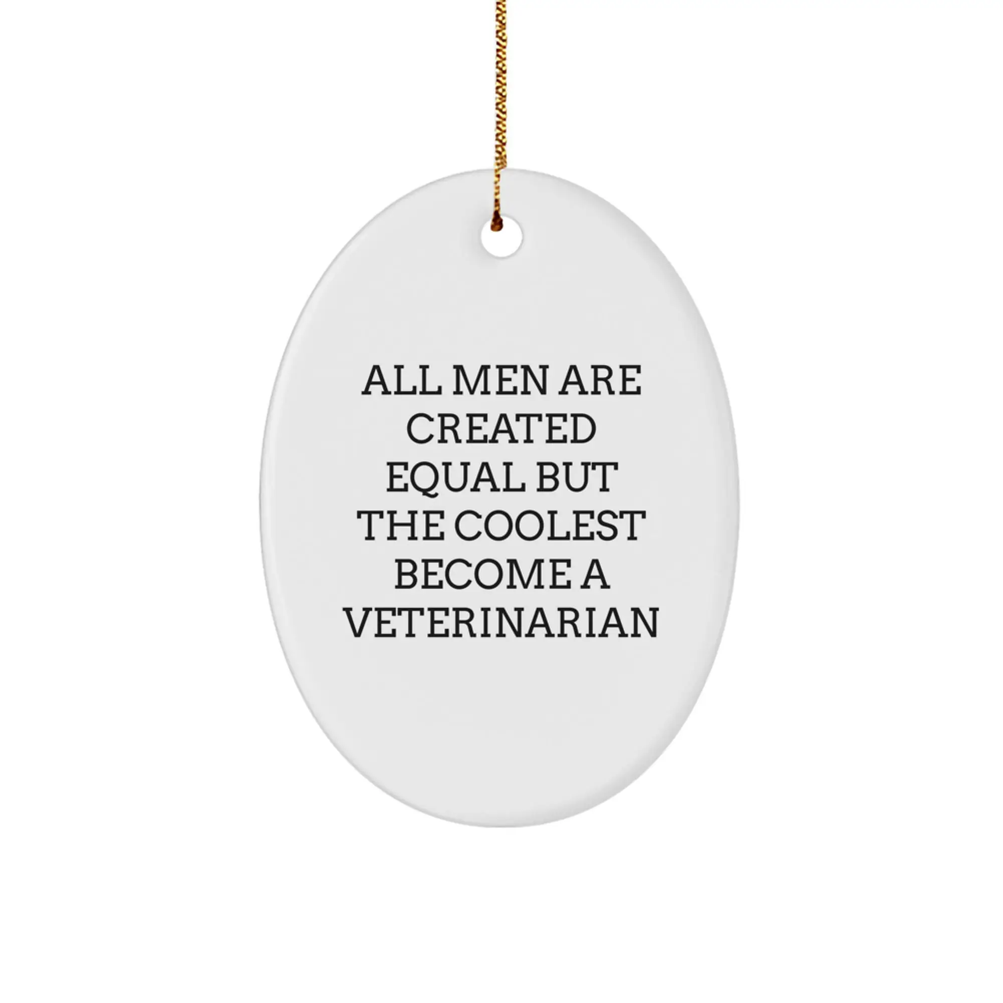 Veterinarian Favorite Oval Ornament for Kids – Christmas Gift - Image 1
