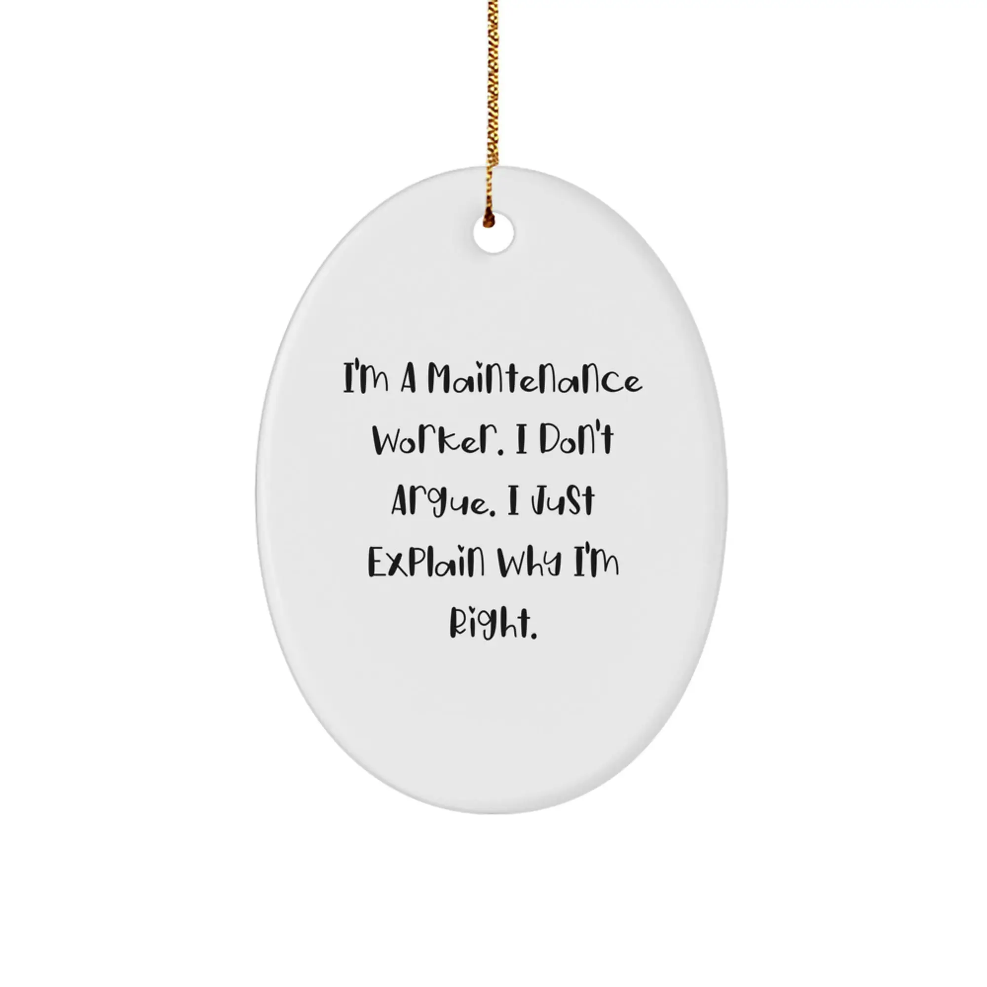 Maintenance Worker Keepsake Christmas Ornament for Him Gift - Image 1