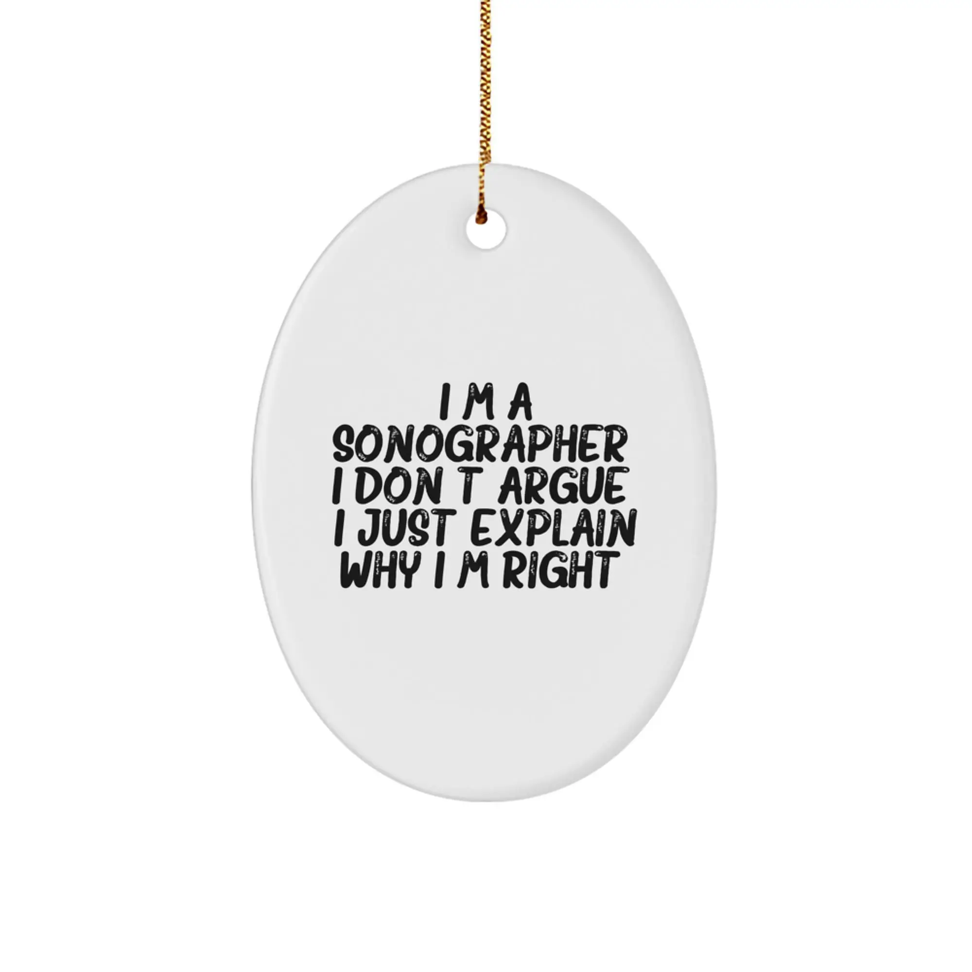 Sonographer Keepsake Christmas Ornament for Him Gift - Image 1