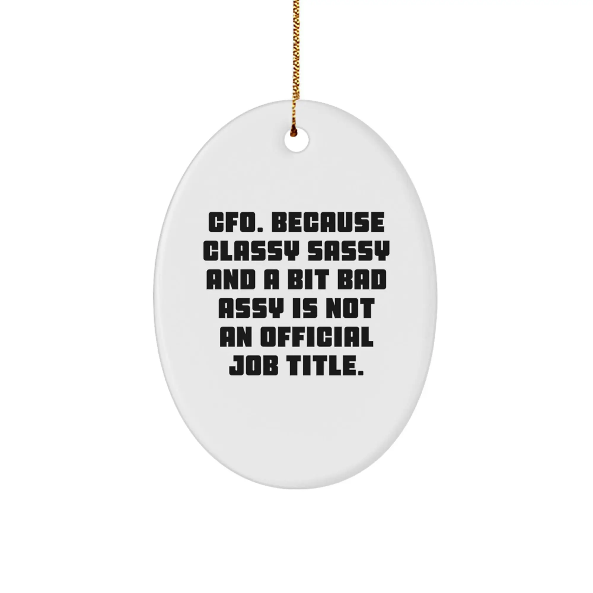 CFO Funny Oval Ornament Gifts from Men to CFO for Christmas - Image 1