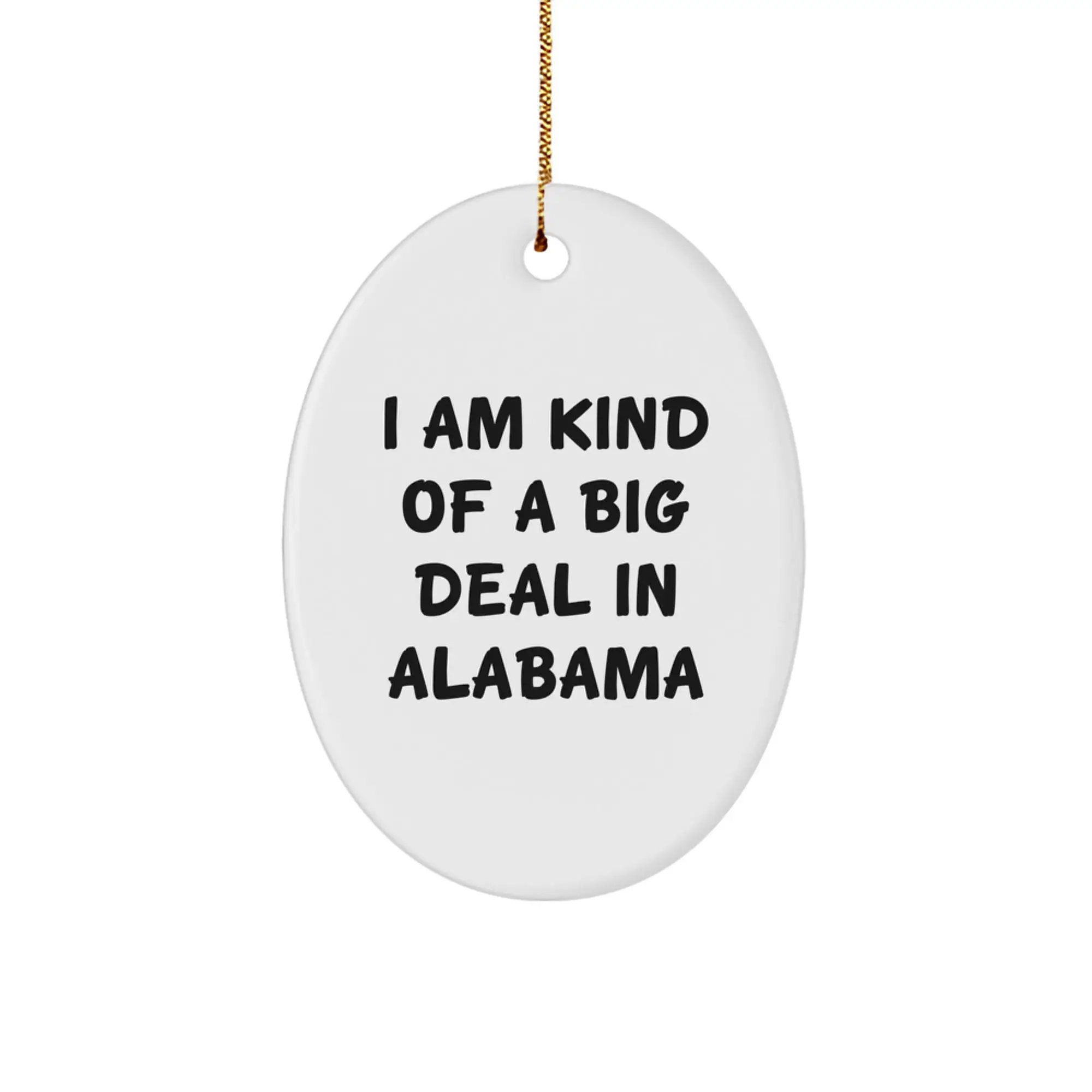 Alabama Pride Oval Christmas Ornament Keepsake for Him Surprise Gift - Image 1