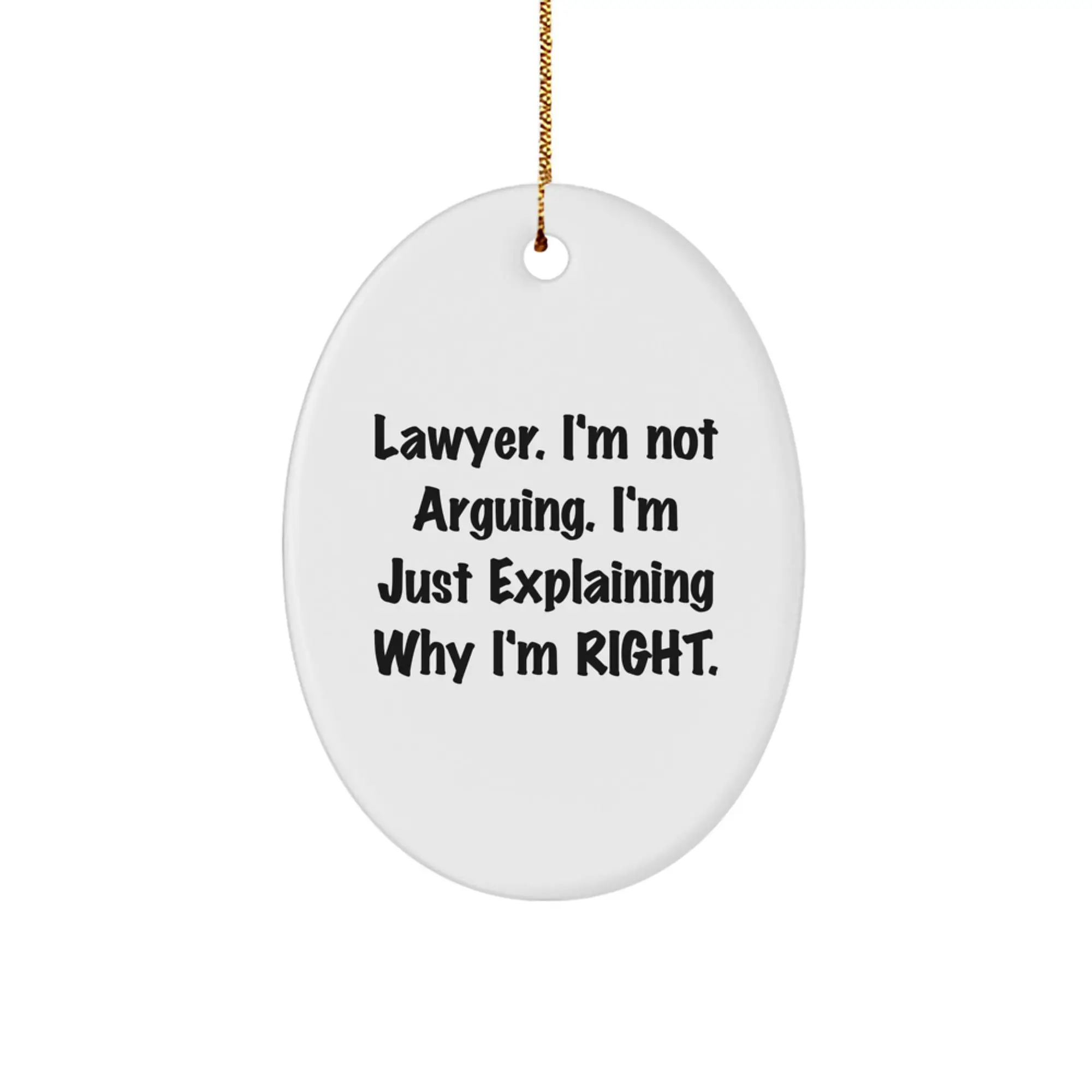 Lawyer Keepsake Christmas Ornament for Him Humorous Holiday Tree Gift - Image 1