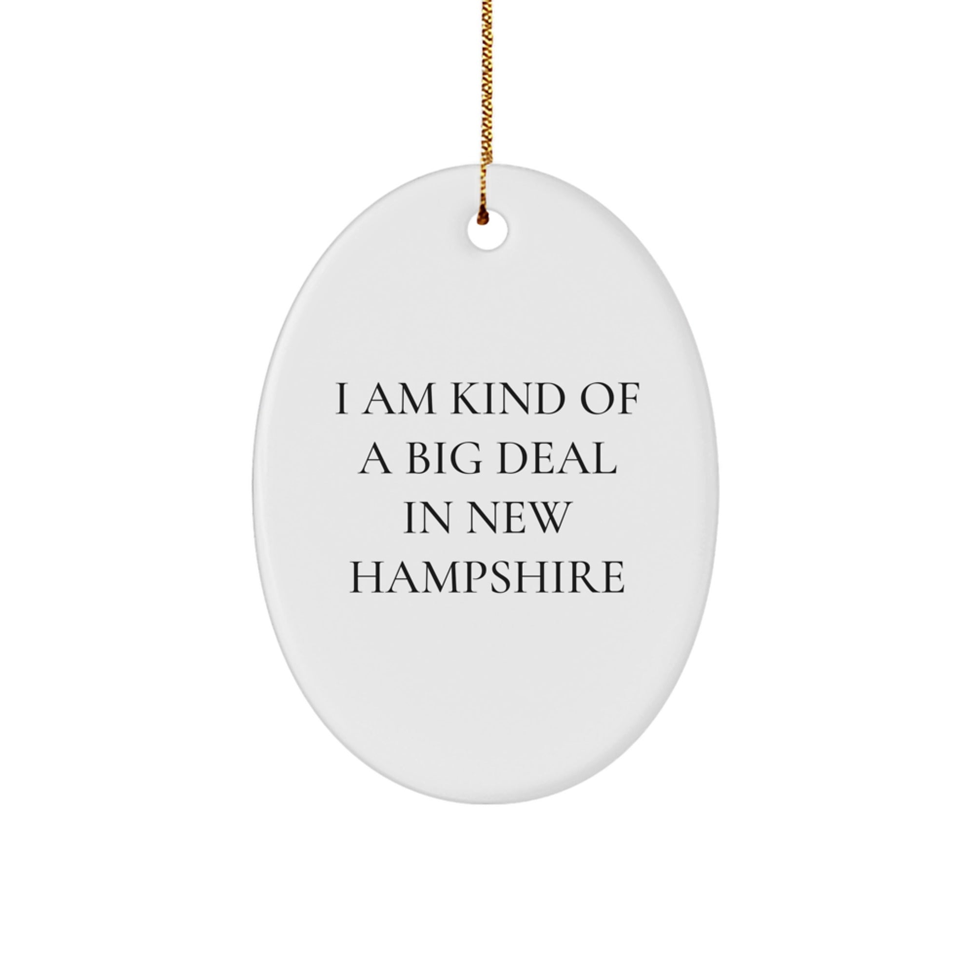 Christmas Ornament I Am Kind Of A Big Deal In New Hampshire Gift - Image 1