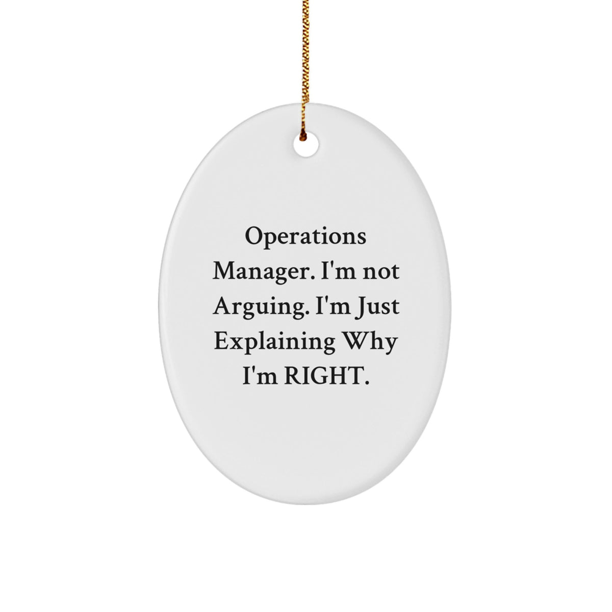 Christmas Ornament Gift for Neighbors Operations Manager. I'm Not - Image 1