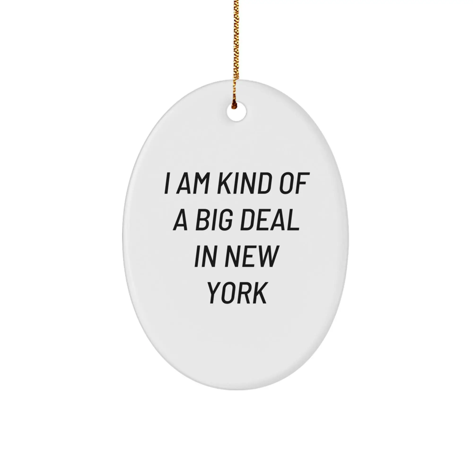 New York Oval Ornament Christmas Gift for Coworkers Idea - Image 1