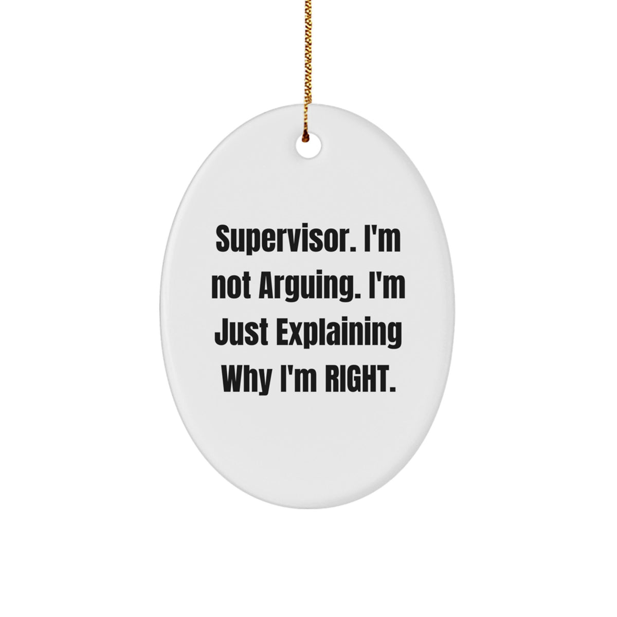 Supervisor Oval Ornament Essential Christmas Unique Gift for a Best Friend - Image 1