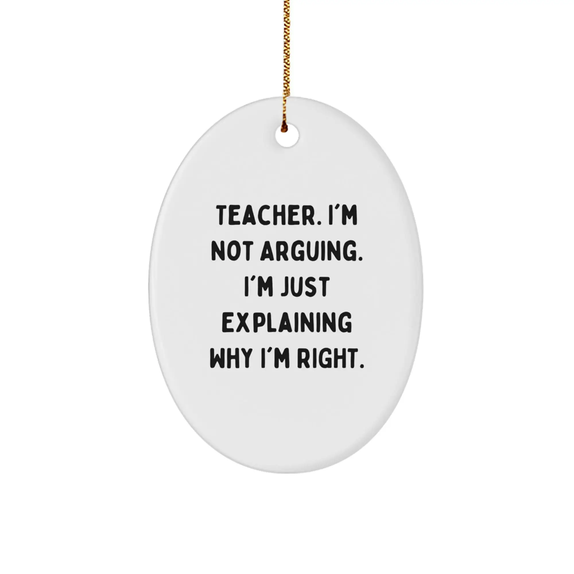 Christmas Gift for Her Teacher Ornament Present – Humorous Keepsake - Image 1