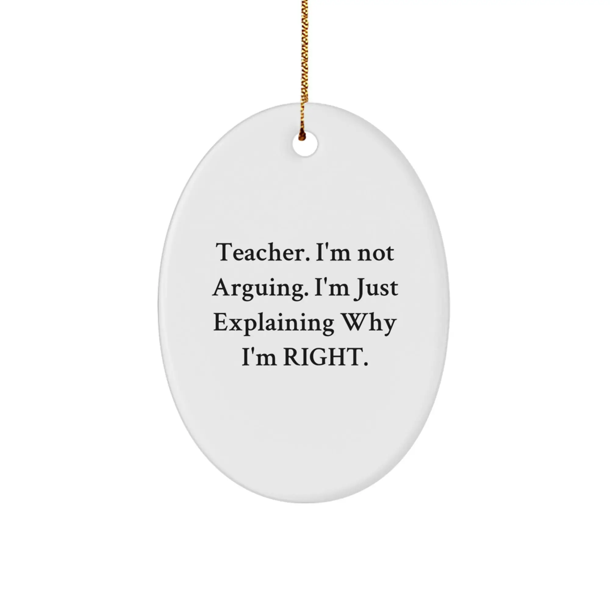 Teacher Novelty Christmas Ornament for Friends Gift - Image 1