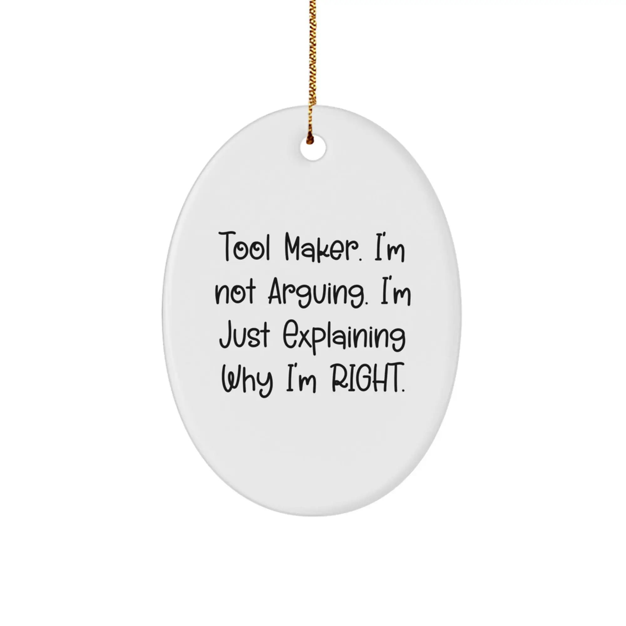 Tool Maker Keepsake Christmas Ornament for Him Gift - Image 1