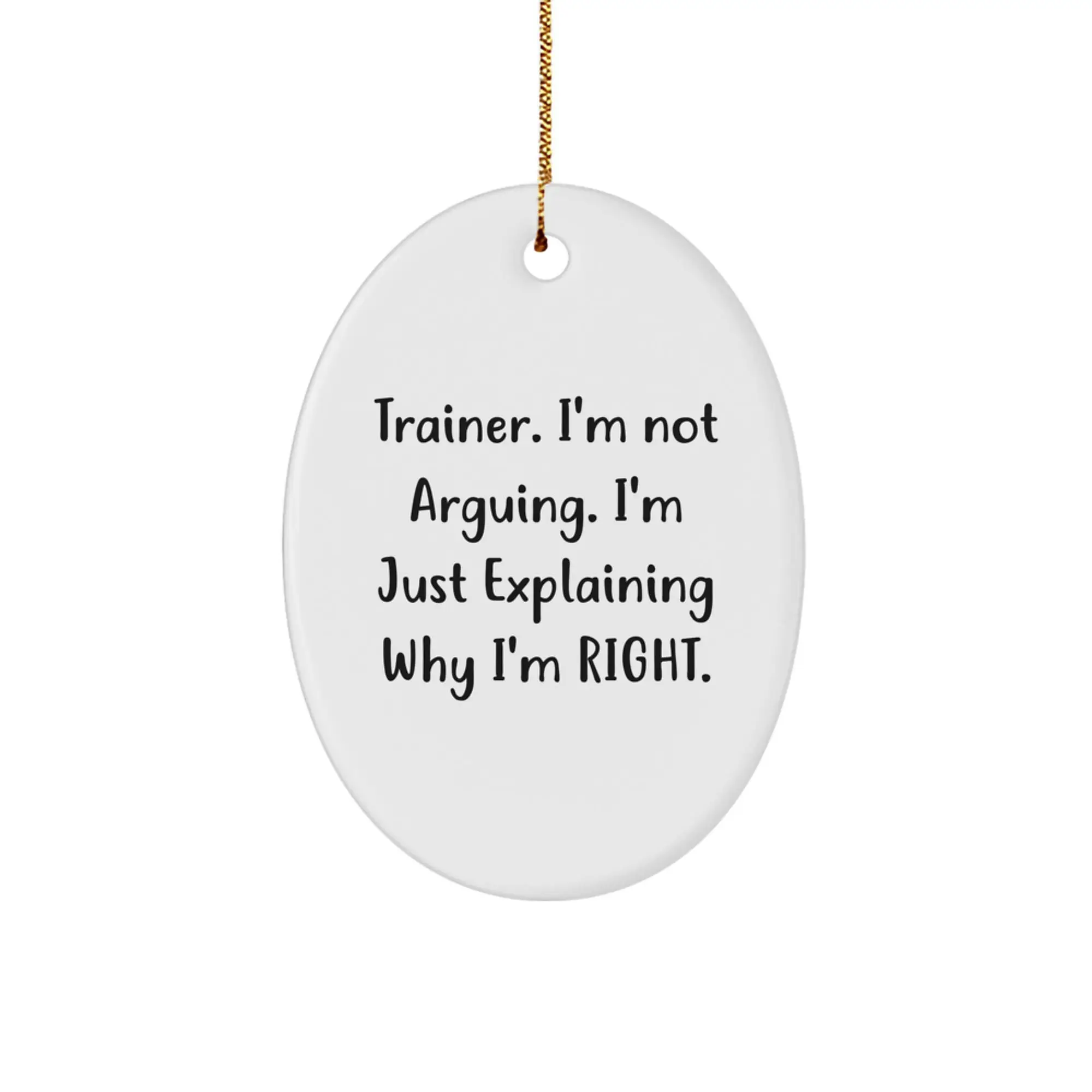 Witty Trainer Novelty Christmas Ornament for Friends Gift - Image 1