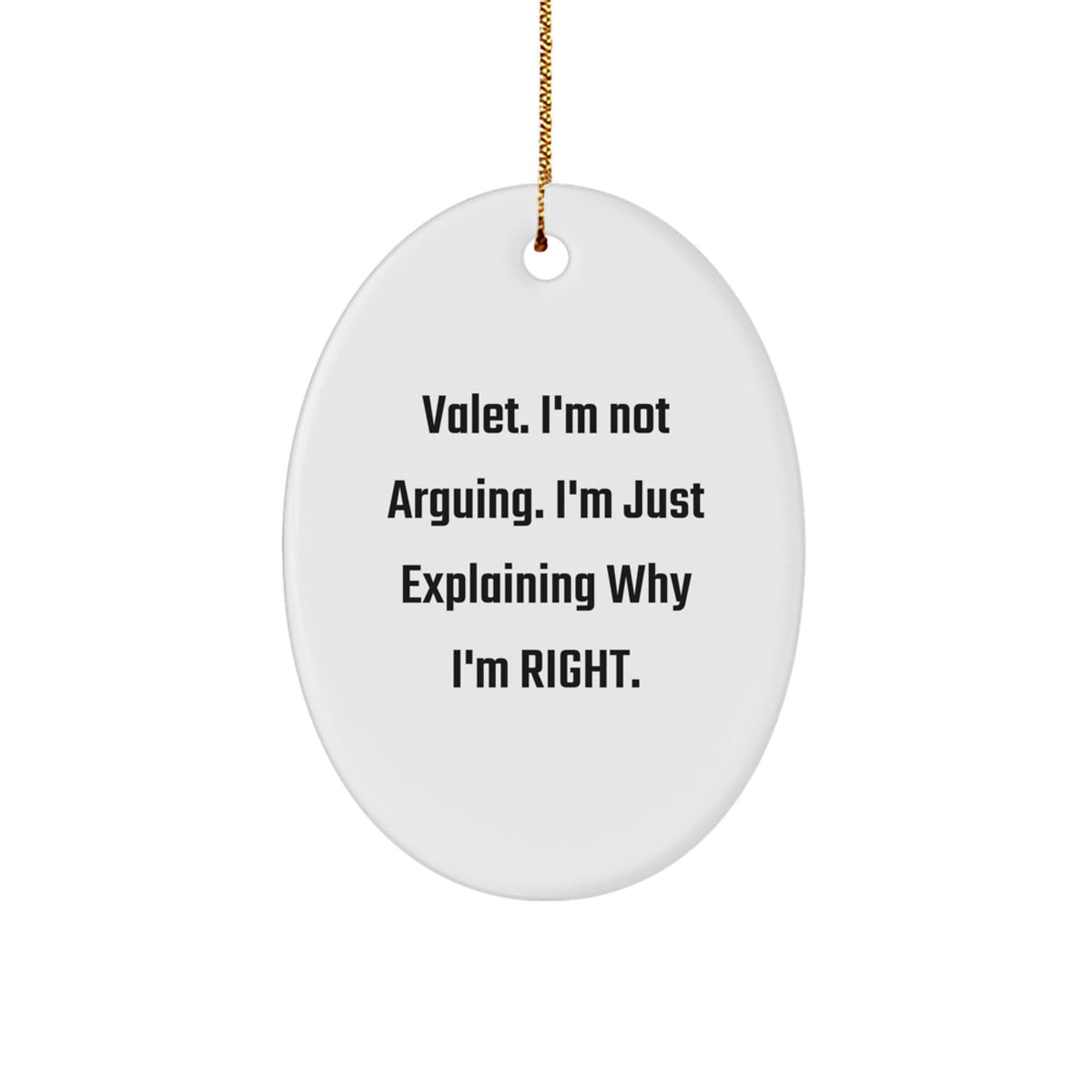 Valet Christmas Ornament Gift for Family - A Treasure, Explaining Why - Image 1