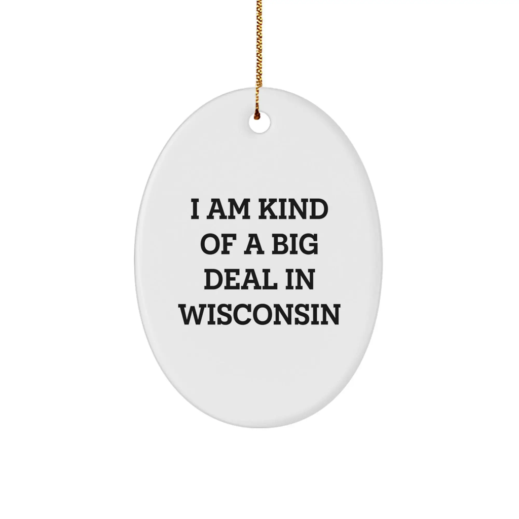 Funny Wisconsin Oval Ornament Gifts from Friends and Family, I Am Kind Of A Prime Selection In Wisconsin Christmas Decorations for Wisconsin Lovers - Image 1