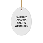 Funny Wisconsin Oval Ornament Gifts from Friends and Family, I Am Kind Of A Prime Selection In Wisconsin Christmas Decorations for Wisconsin Lovers - Image 1
