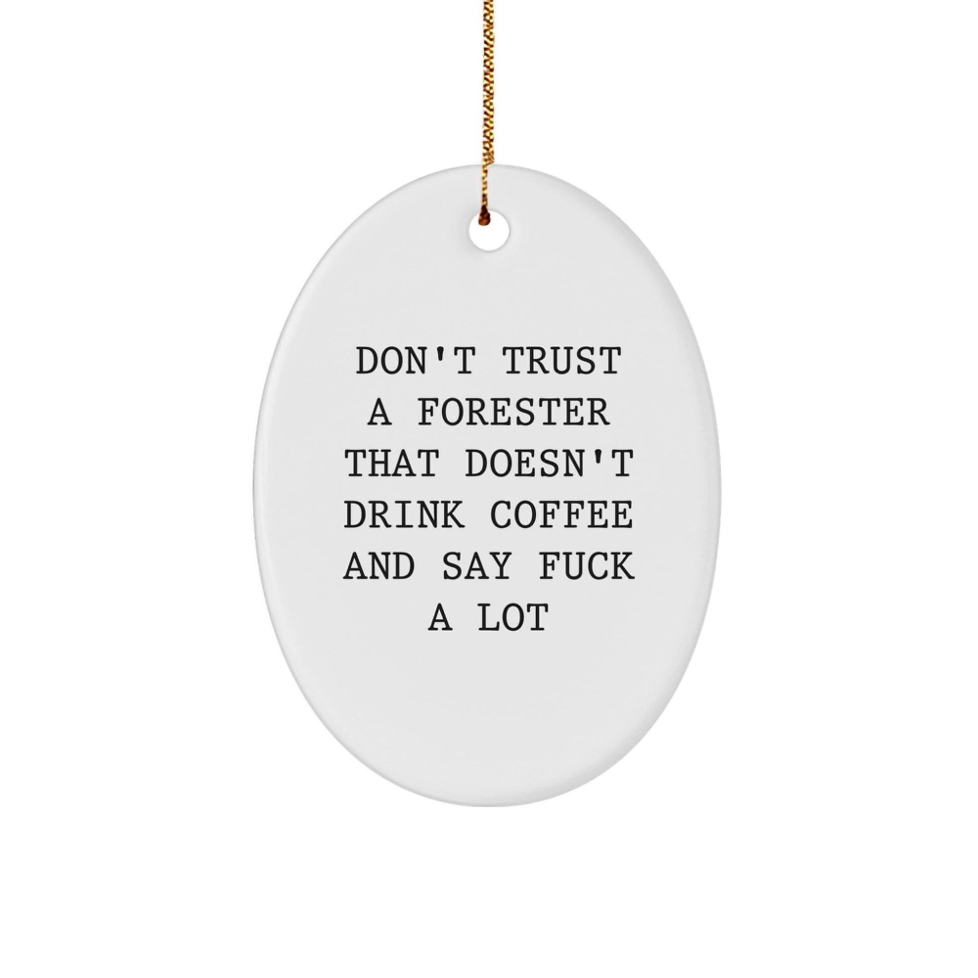 Funny Forester Oval Ornament Gifts from Friends, Gifts for Forester Lovers - Image 1