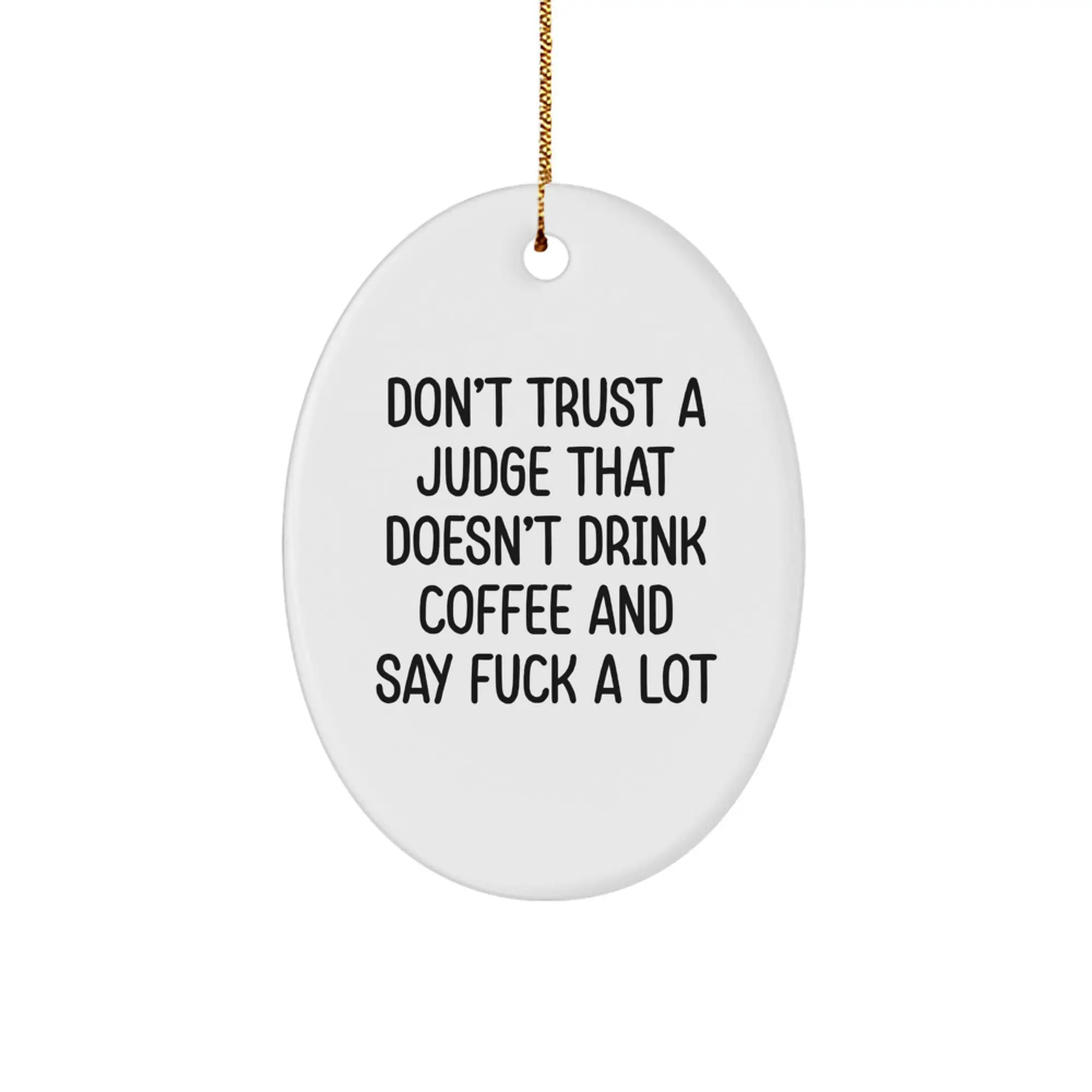 Christmas Gift Present for Her Judge Oval Ornament - Image 1