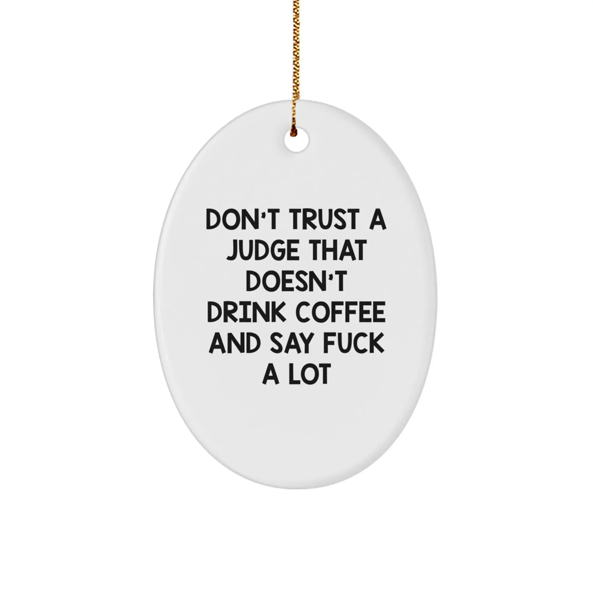 Judge Oval Ornament Keepsake Christmas Holiday Gift for Him Unique - Image 1