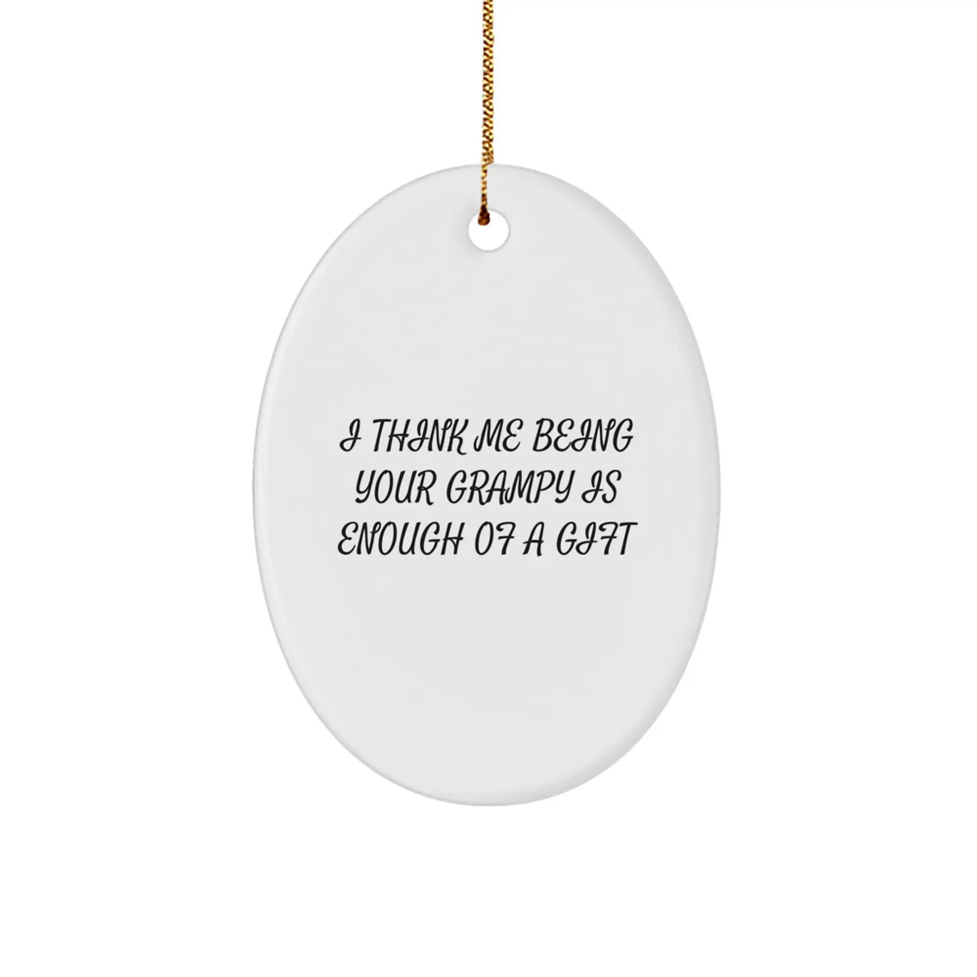 Christmas Ornament Grampy's A Gift Quote Keepsake - Image 1