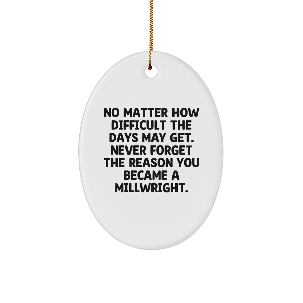 Inspirational Millwright Christmas Ornament for Friends Gift - Image 1