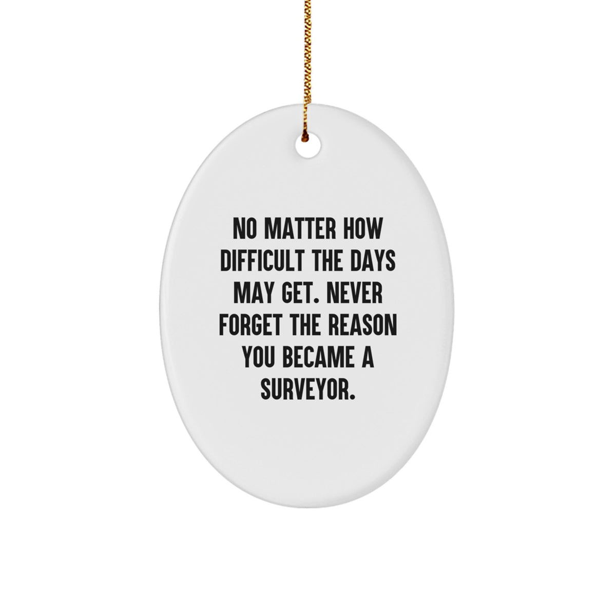 Inspiring Christmas Ornament Gift for Friends - Surveyor Quote - Image 1