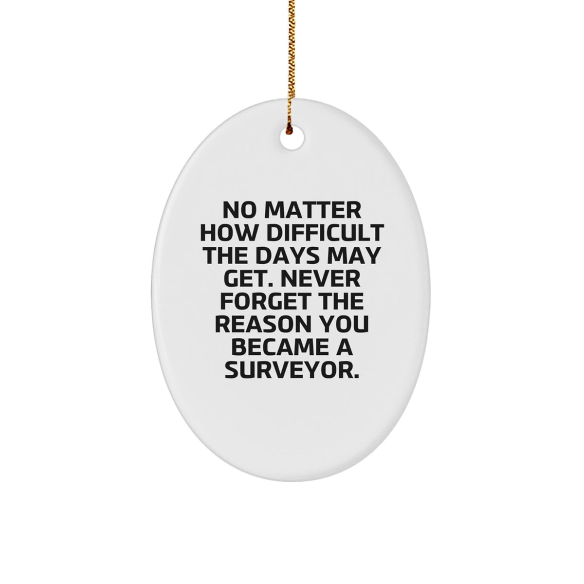 Surveyor Christmas Ornament Keepsake Gift for Him – Never Forget Reason - Image 1