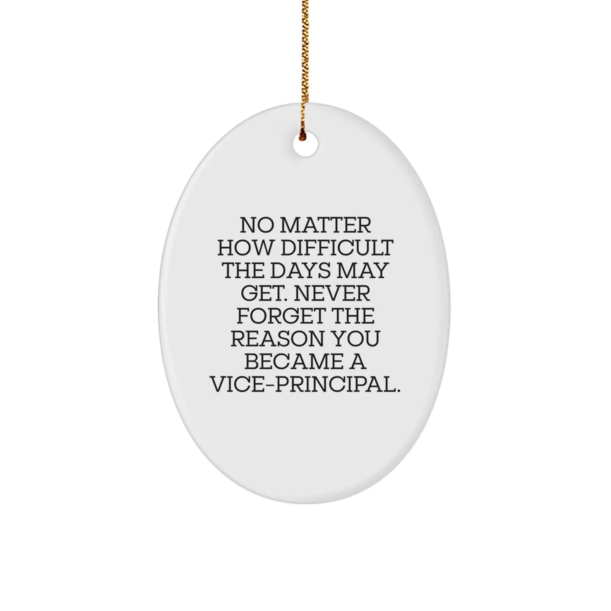 Gifts from Friends and Family to Vice-principal, Inspirational Oval Ornament, Christmas Unique Gifts for Vice-principal