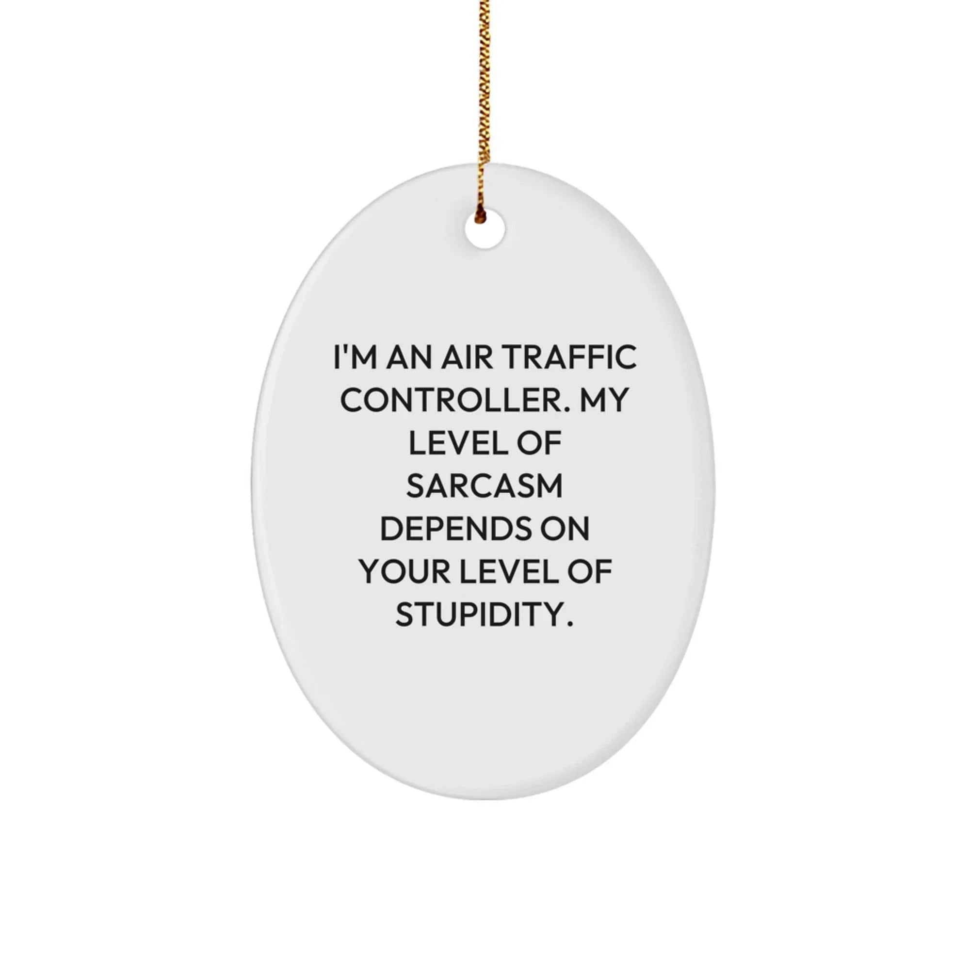 Funny Air Traffic Controller Oval Ornament Gifts for Men from Family, Unique Christmas Unique Air Traffic Controller Decorations, Air Traffic Controller Sarcasm Gift