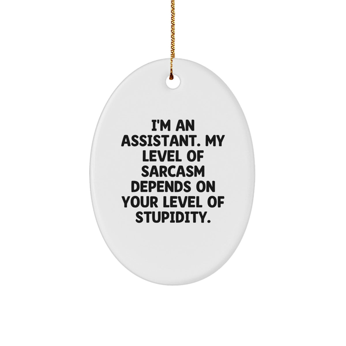 Witty Christmas Ornament Gift for Friends - Assistant's Sarcastic - Image 1