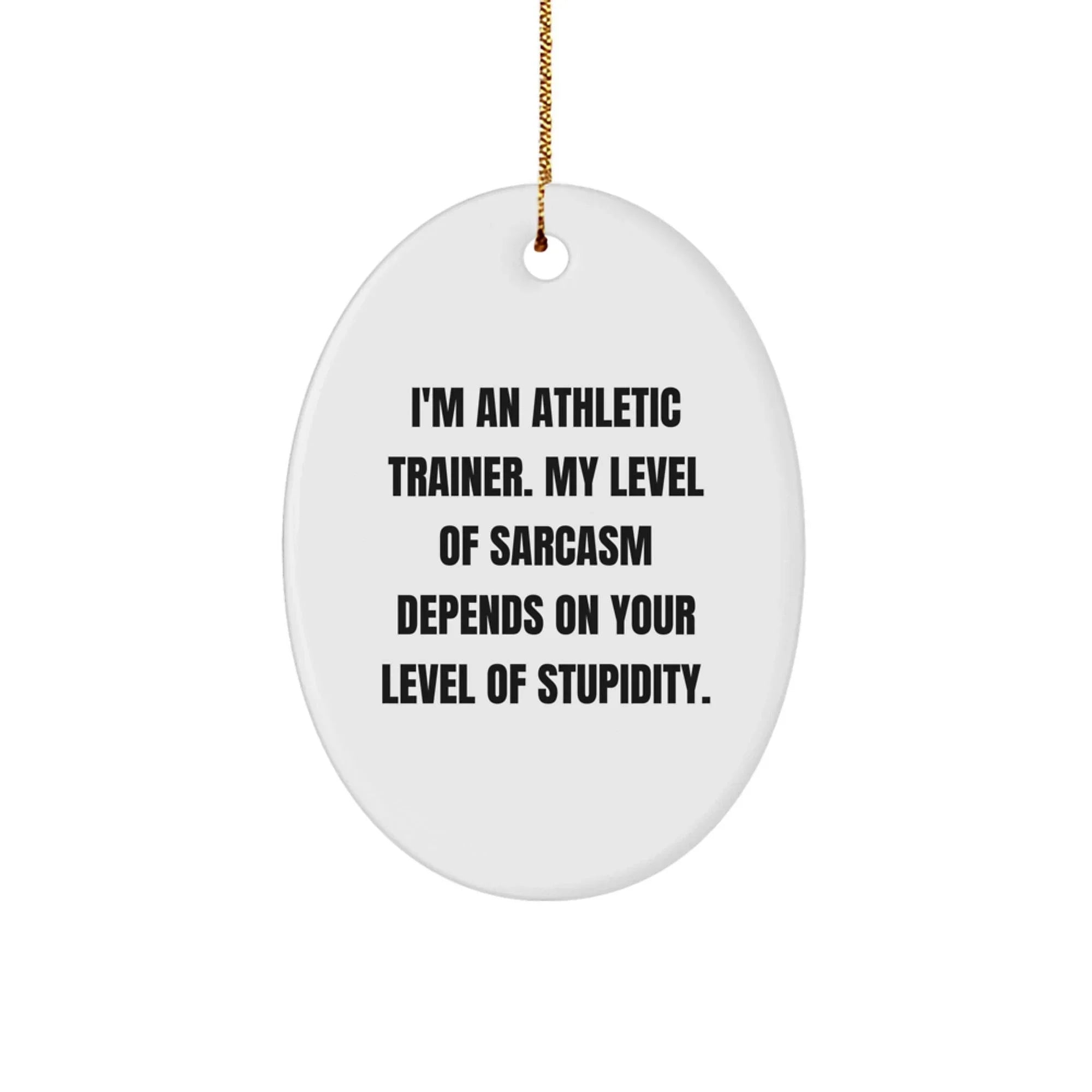 Funny Athletic Trainer Oval Ornament Gifts from Friends for Men on Christmas Unique
