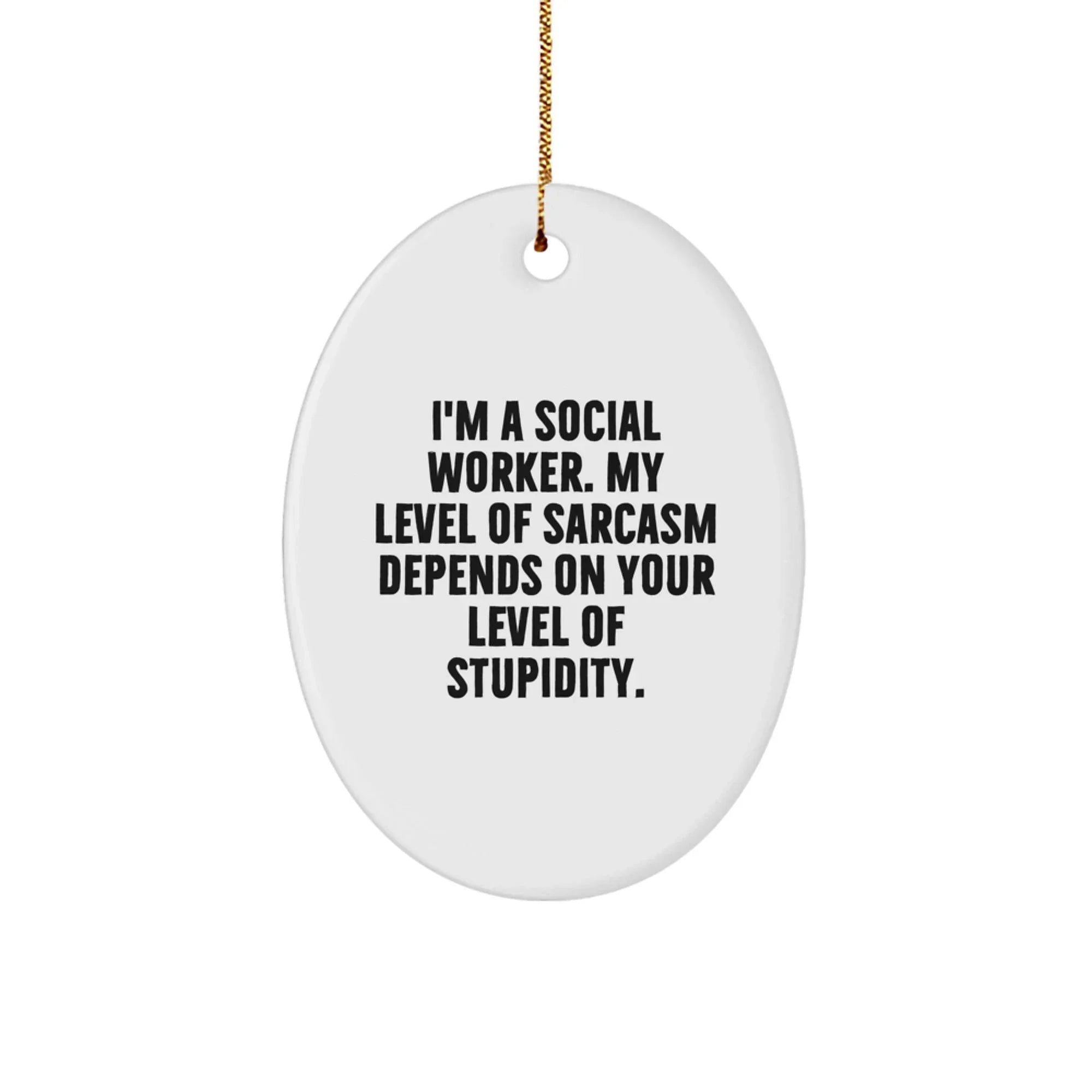 Funny Social Worker Christmas Unique Gifts from Friends for Social Workers Oval Ornament