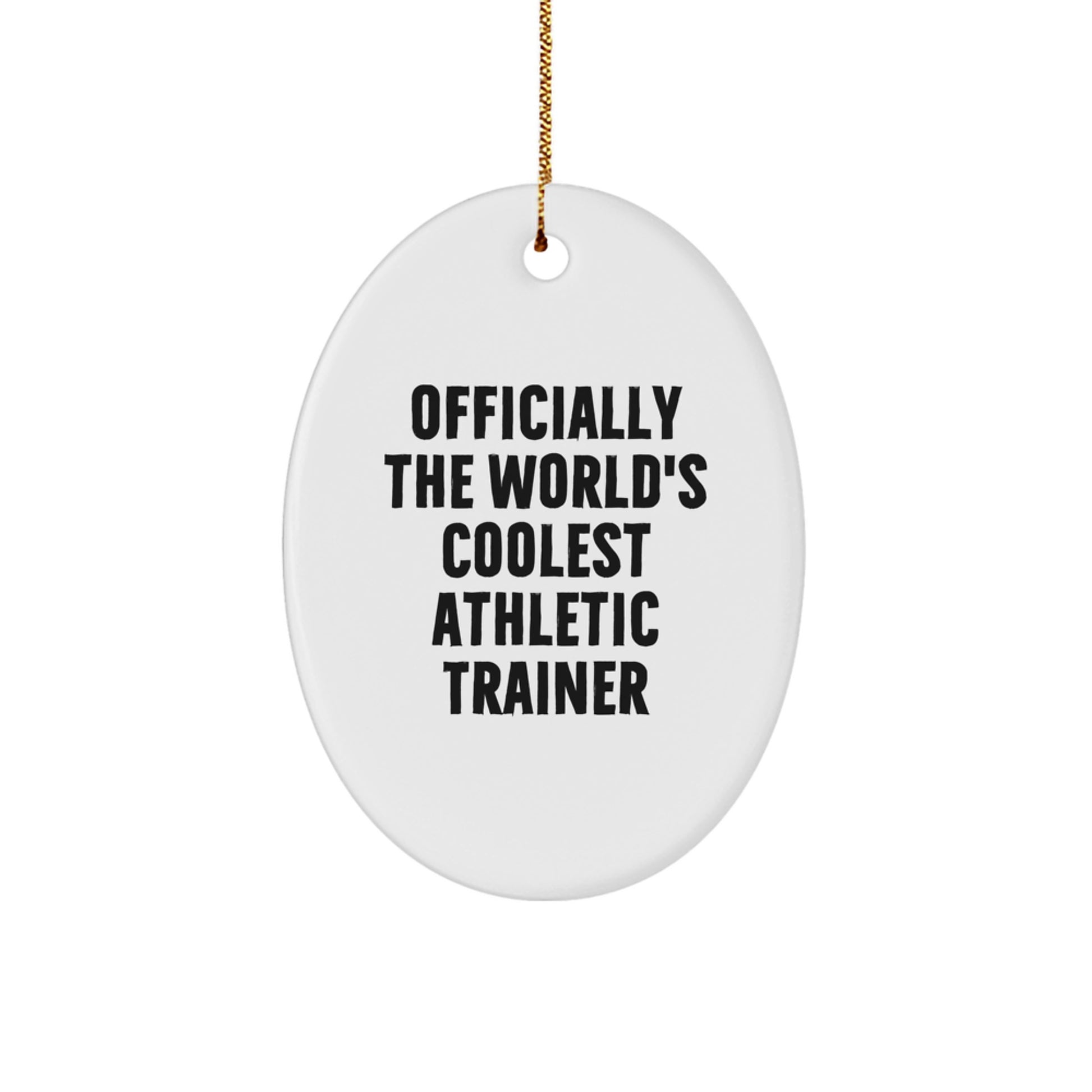 Funny Athletic Trainer Oval Ornament Gifts from Friends for Christmas Unique Gifts - Image 1