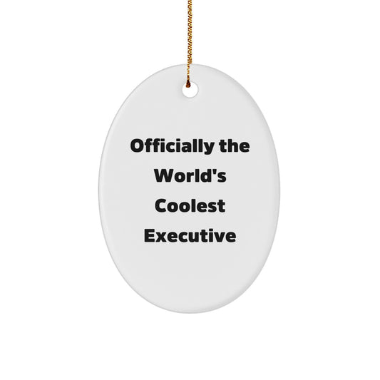 Funny Executive Oval Ornament Gifts from Friends and Family for Coolest Executive - Image 1