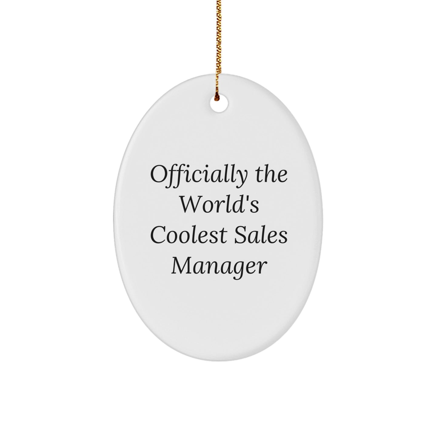 Funny Sales Manager Oval Ornament Gifts from Friends to Men for Christmas Unique - Image 1