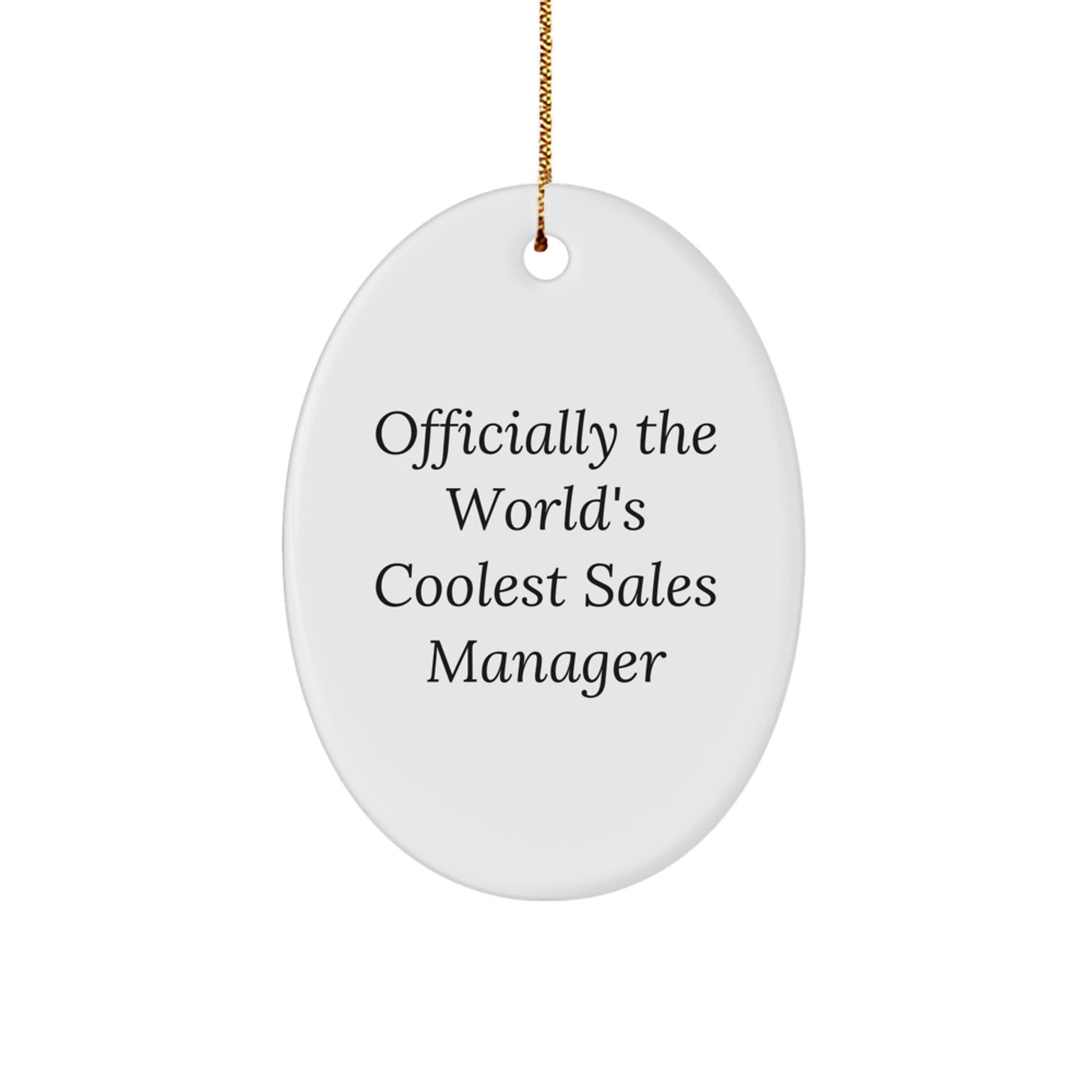 Funny Sales Manager Oval Ornament Gifts from Friends to Men for Christmas Unique - Image 1
