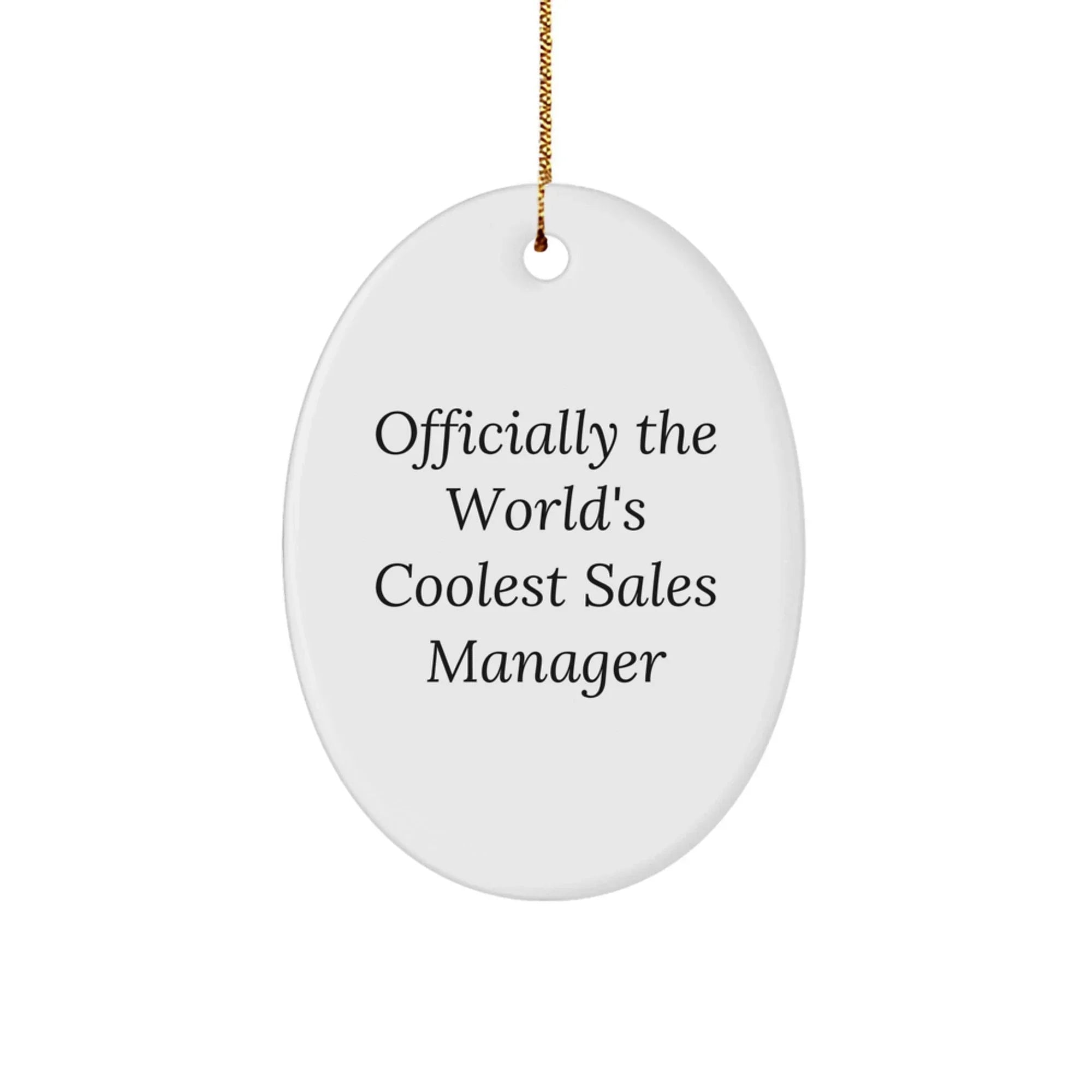 Funny Sales Manager Oval Ornament Gifts from Friends to Men for Christmas Unique