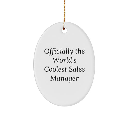 Funny Sales Manager Oval Ornament Gifts from Friends to Men for Christmas Unique - Image 1