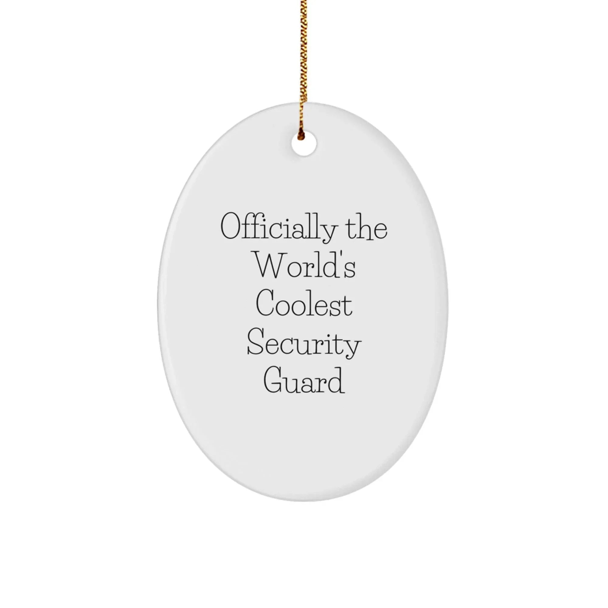 Funny Security Guard Oval Ornament Gifts for Men from Friends, Christmas Unique Gifts