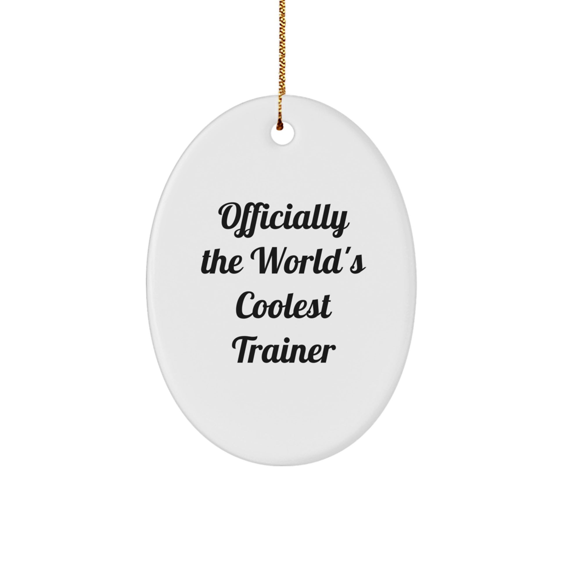 Funny Oval Trainer Gifts for Men Friends Christmas Unique Present from Family - Image 1