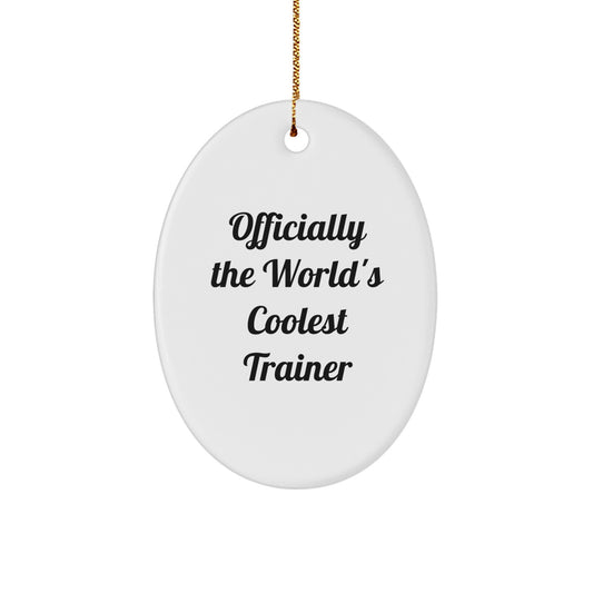 Funny Oval Trainer Gifts for Men Friends Christmas Unique Present from Family - Image 1