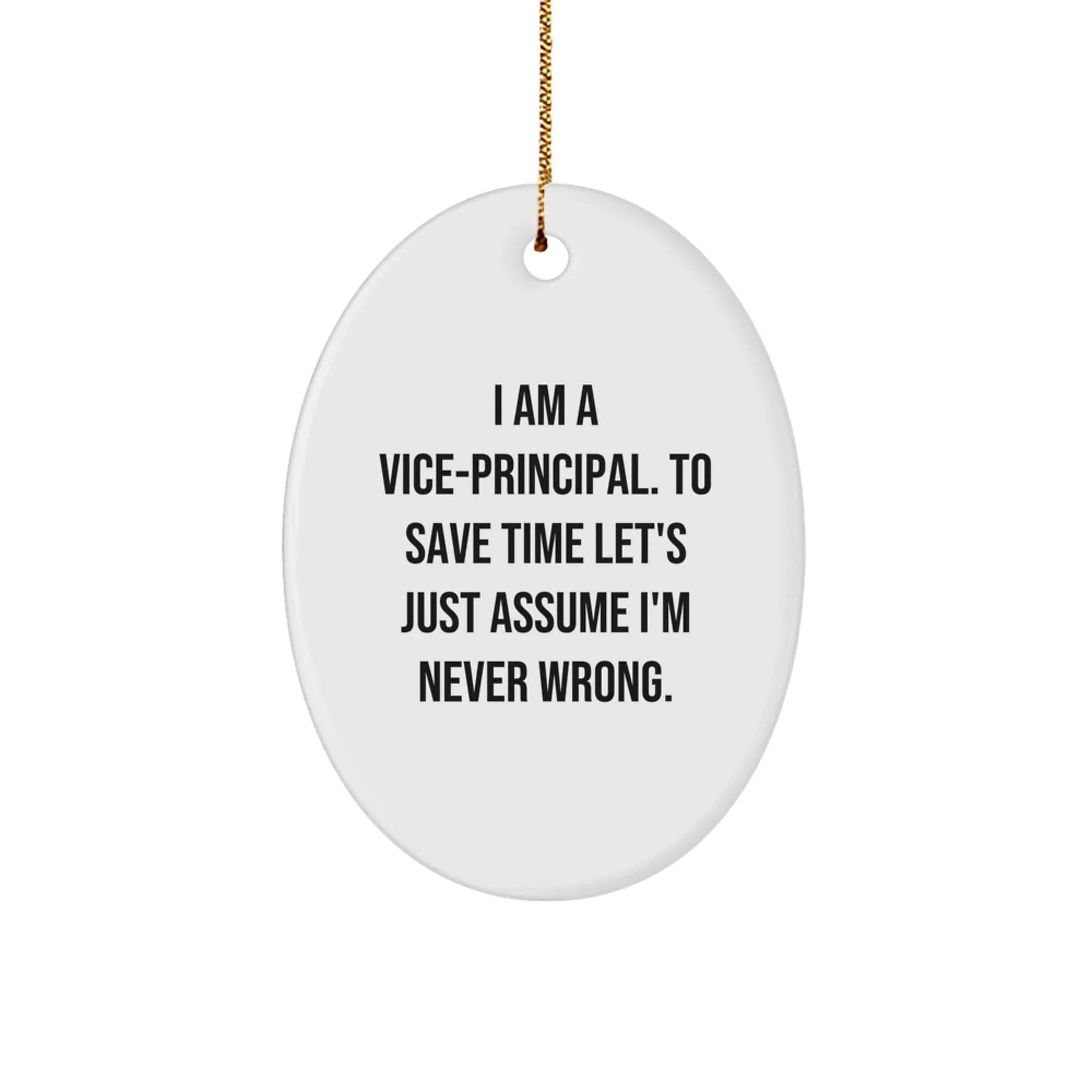 Funny Vice-principal Gifts, Oval Ornament Quotes for Vice-principal, Christmas Unique Gifts from Friends to Vice-principal