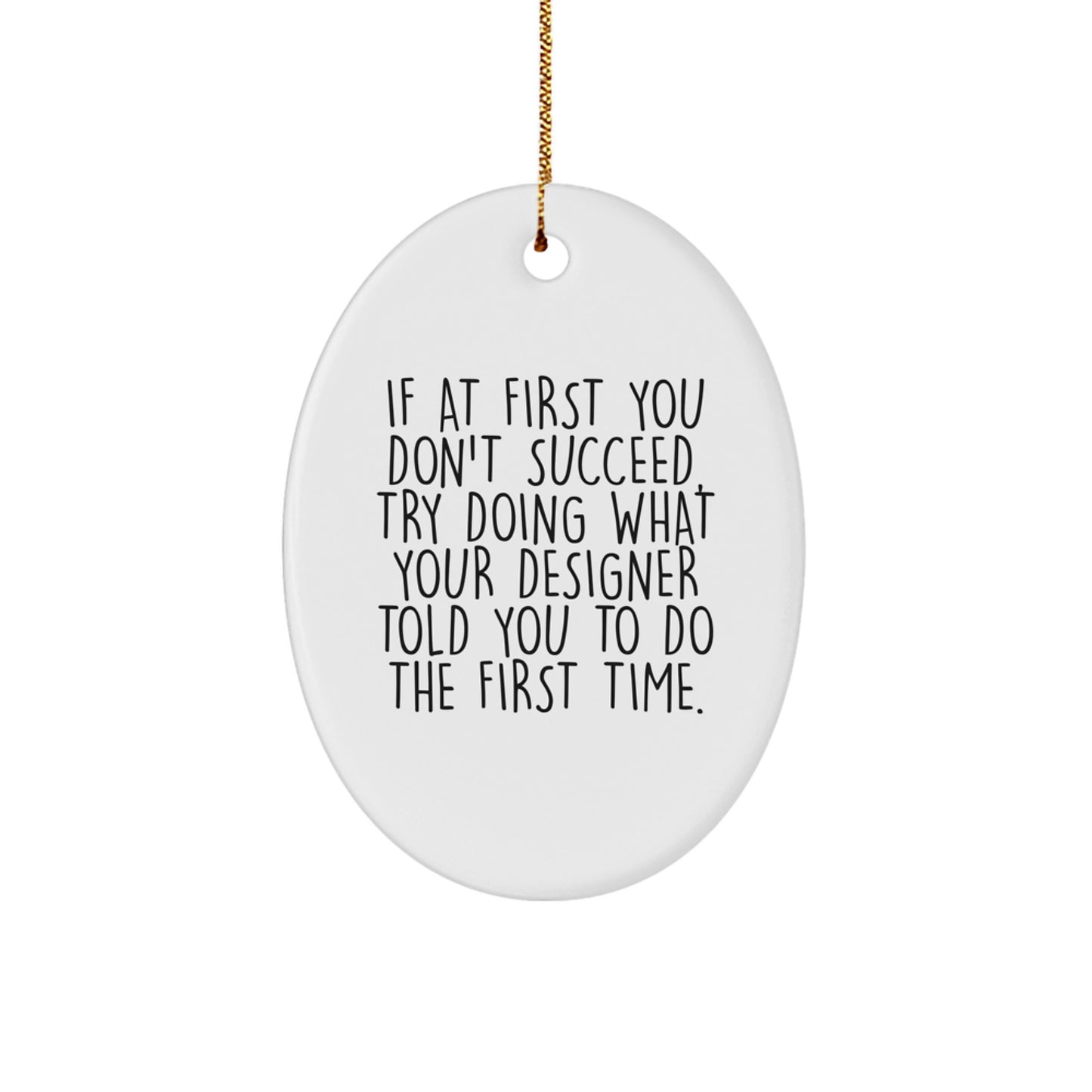 Designer Oval Ornament Gifts from Friends and Family for Christmas Unique Decorations - Image 1