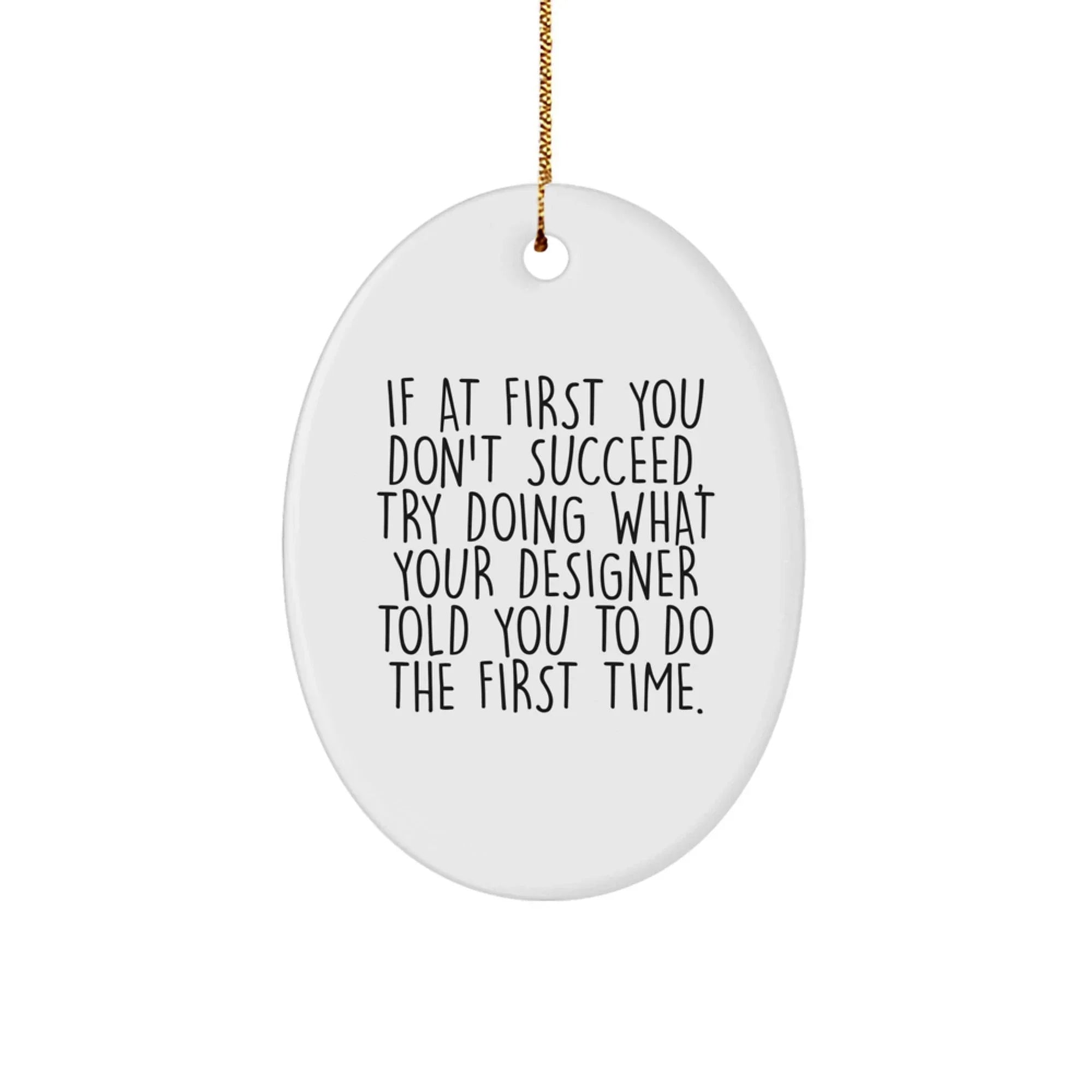 Designer Oval Ornament Gifts from Friends and Family for Christmas Unique Decorations