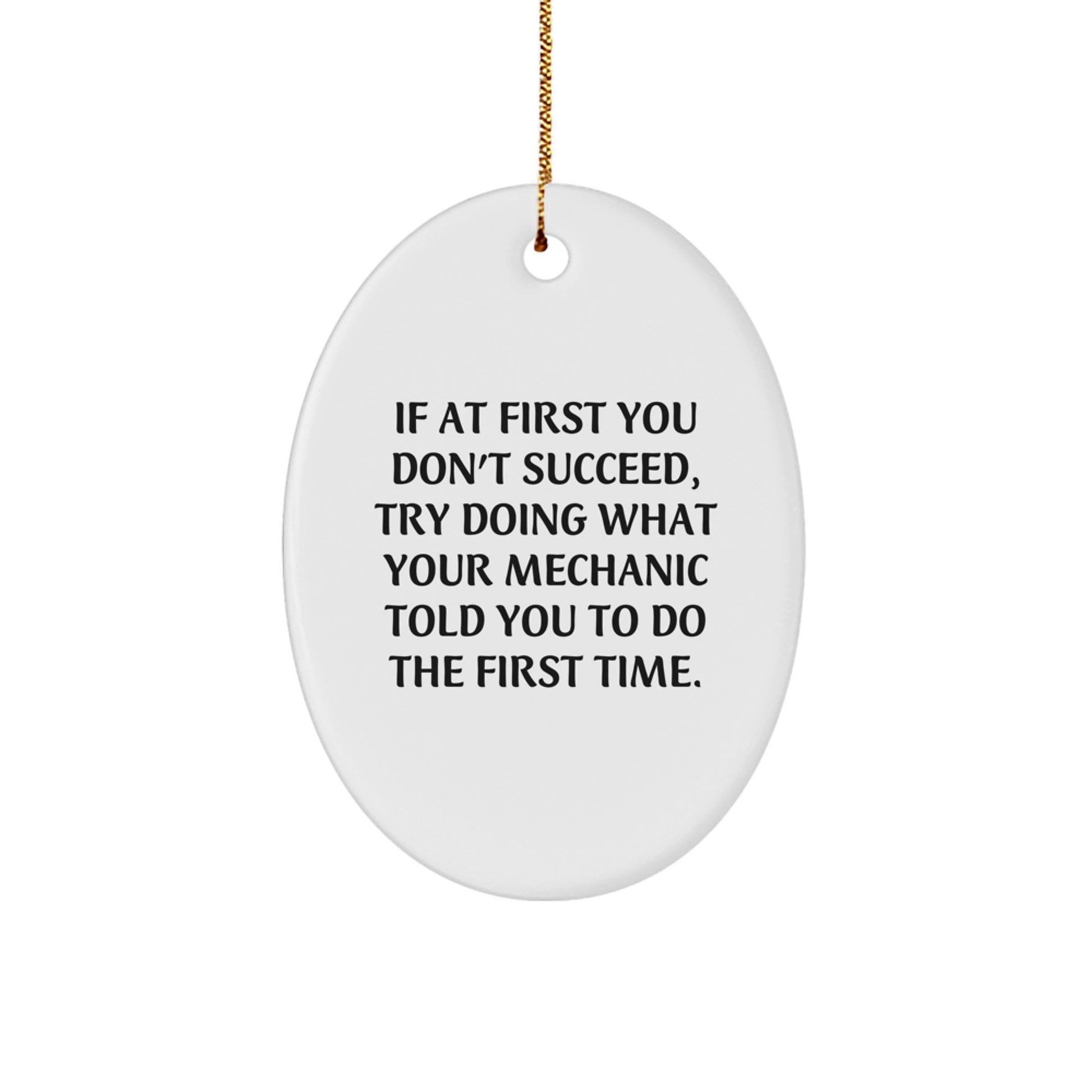 Funny Mechanic Oval Ornament Gifts from Friends for Mechanic at Christmas - Image 1
