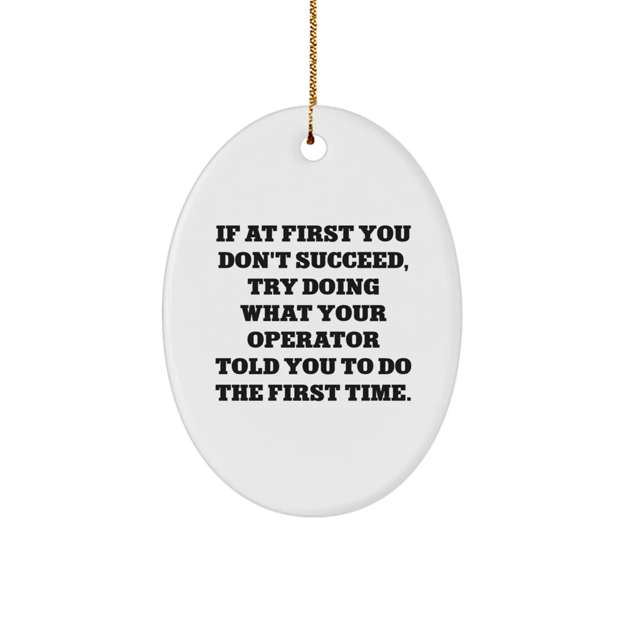 Funny Operator Gifts for Men, Oval Ornament Christmas Unique Presents from Friends, Operator Enthusiasts, Coworkers, Family - Image 1